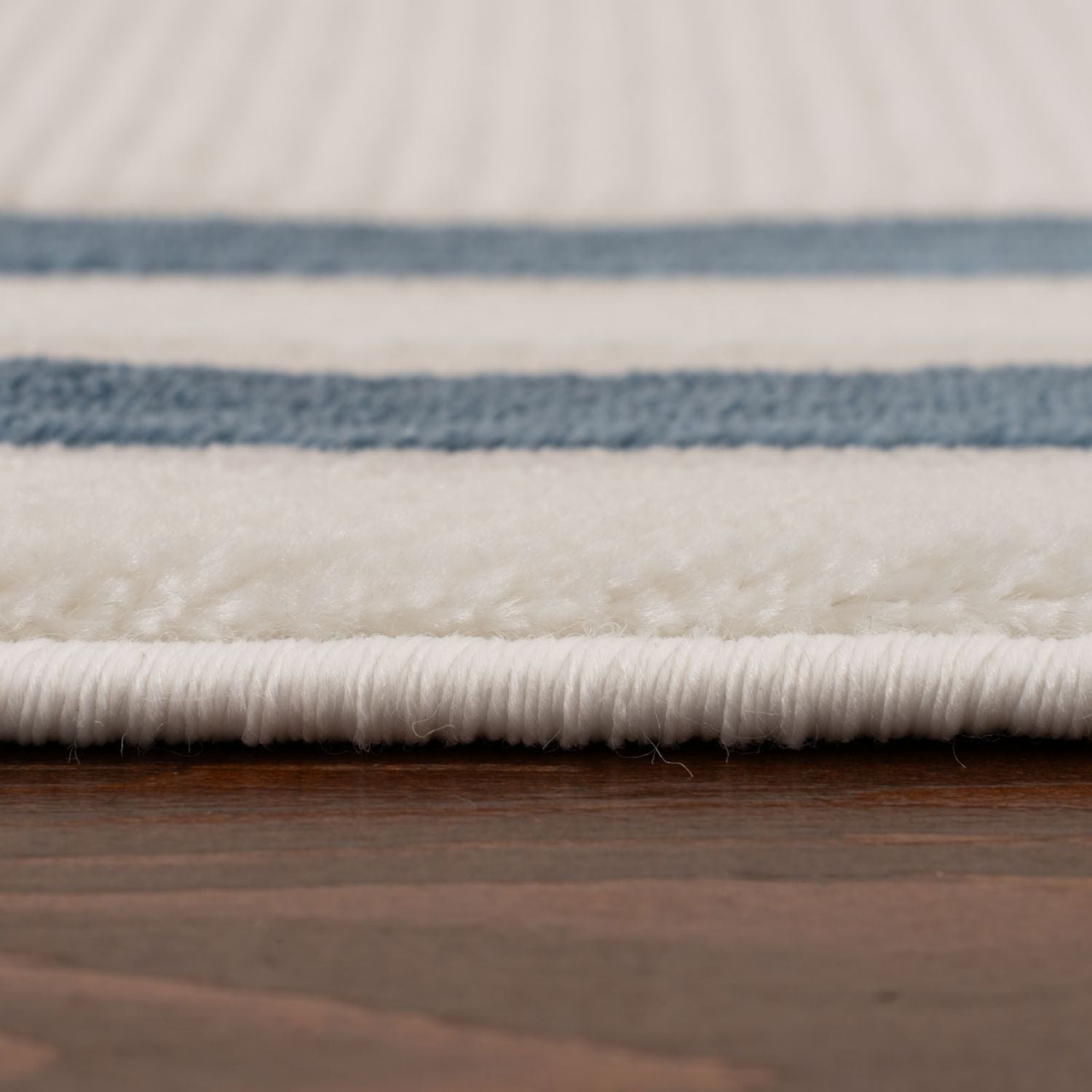 Carmel Cream-Blue Bordered Rug | 6060
