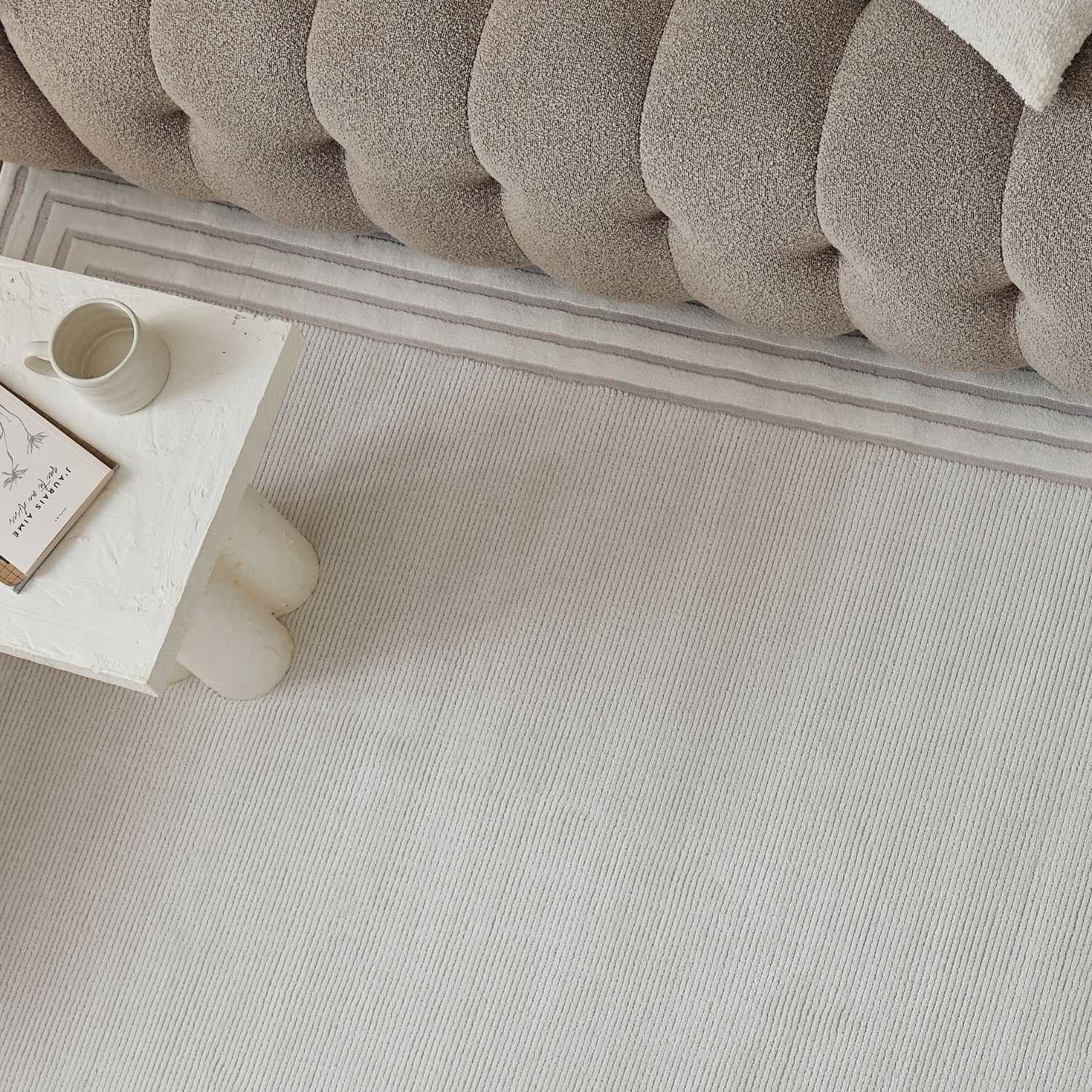 Carmel Cream Bordered Rug | 6060