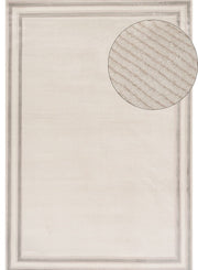 Carmel Cream-Grey Bordered Rug | 6060