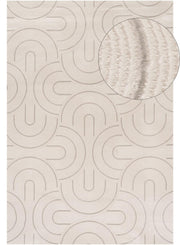 Carmel Cream-Grey Geometric Rug | 6070