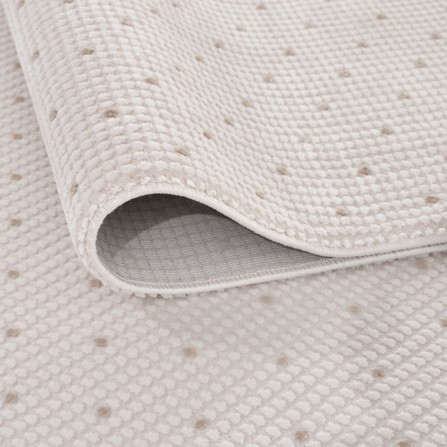 Carmel Cream-Beige Dots Rug | 6080