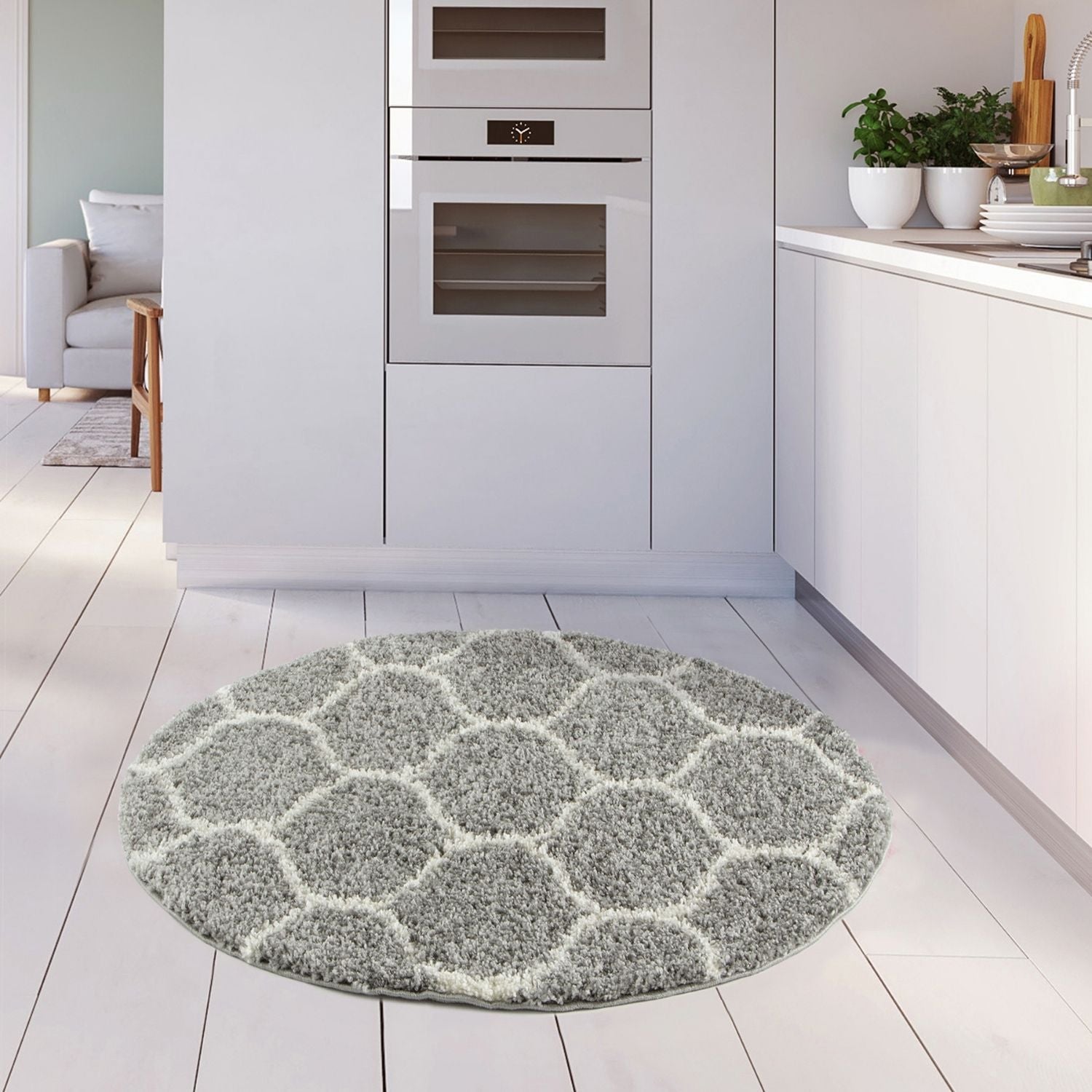 Moroccan Grey Shaggy Rug | 610