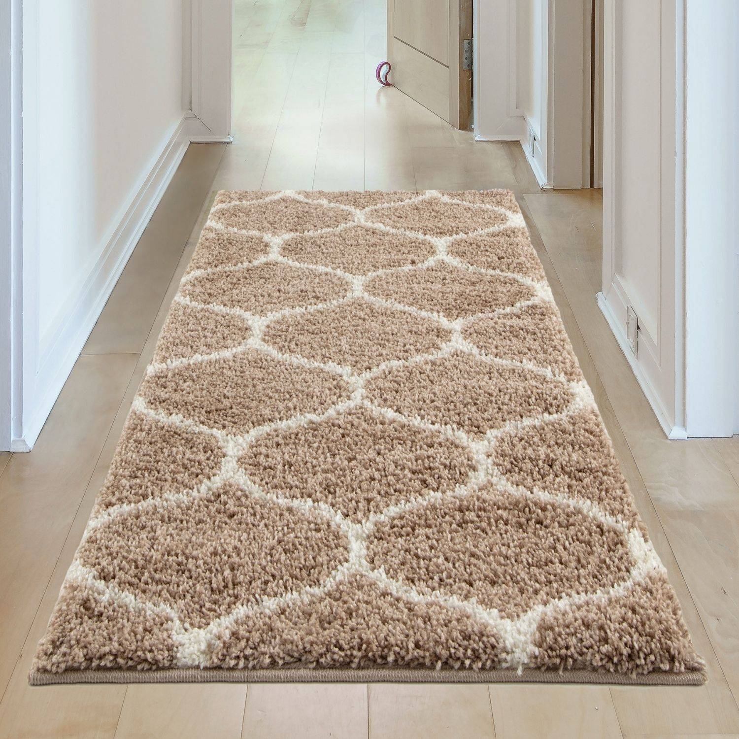 Moroccan Beige Shaggy Rug | 620