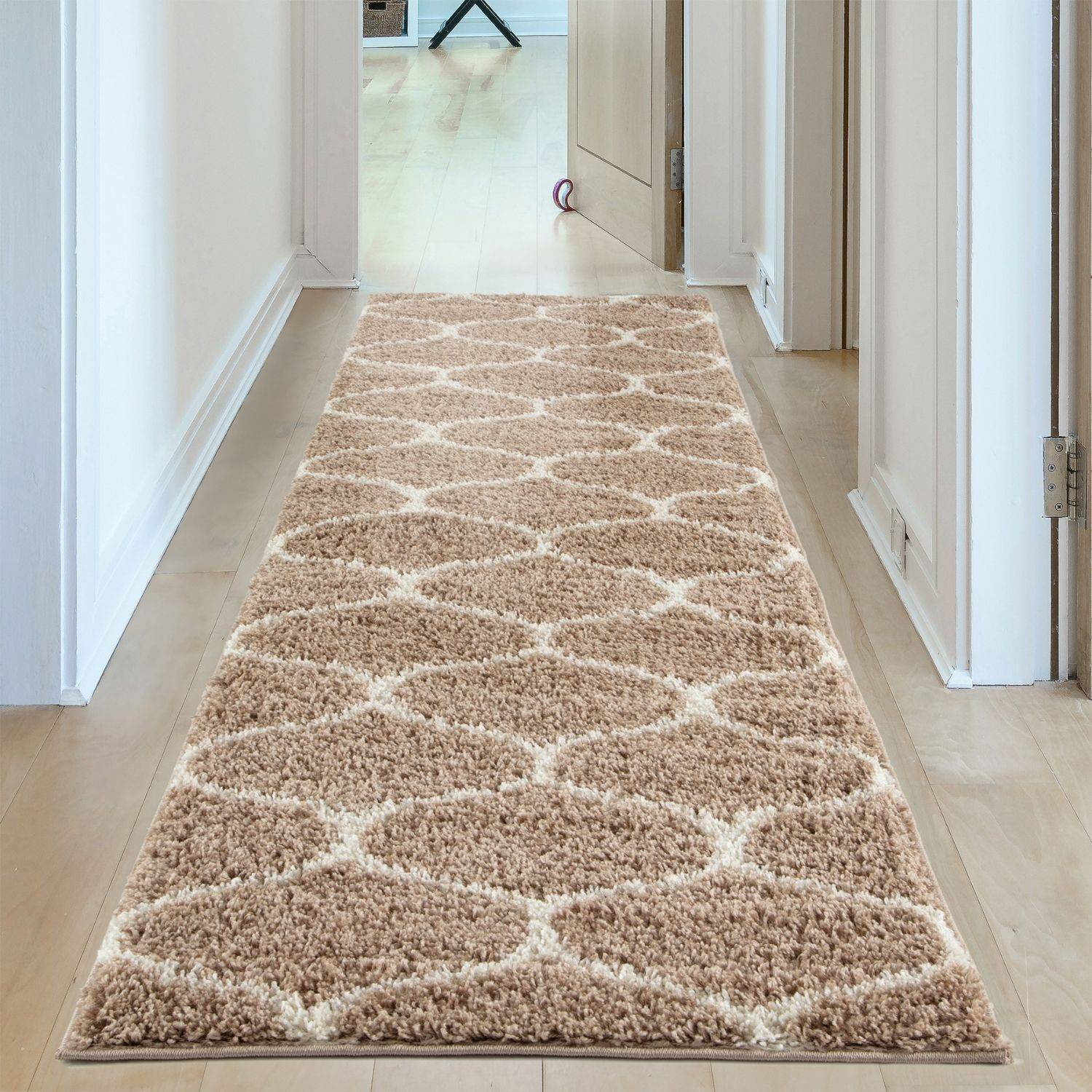 Moroccan Beige Shaggy Rug | 620