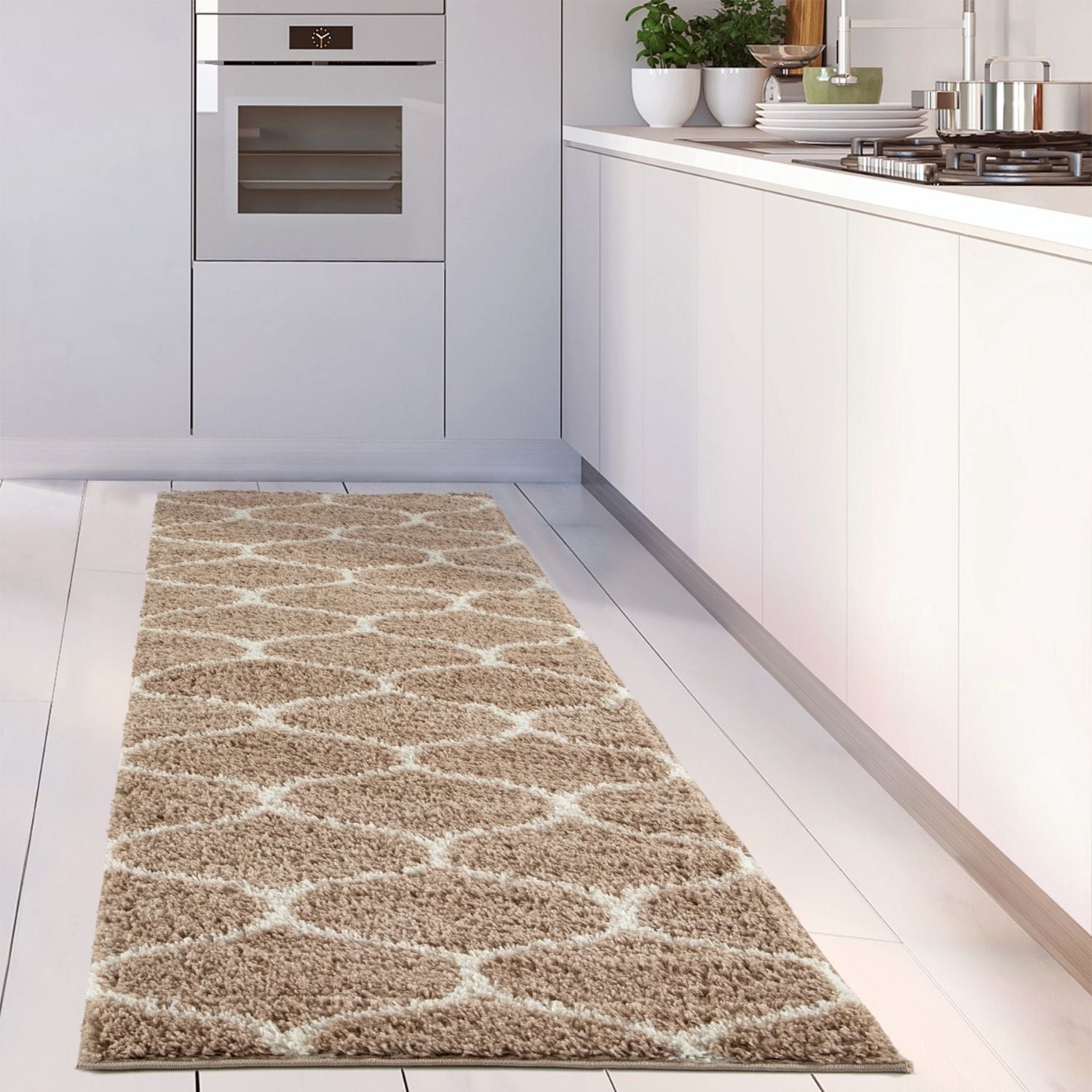 Moroccan Beige Shaggy Rug | 620