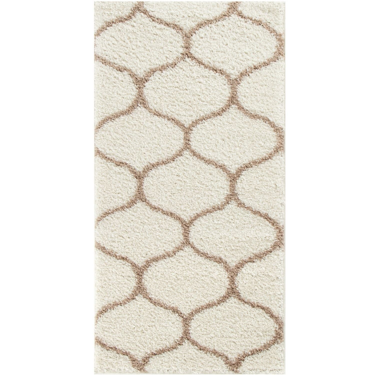 Moroccan Ivory Shaggy Rug | 630