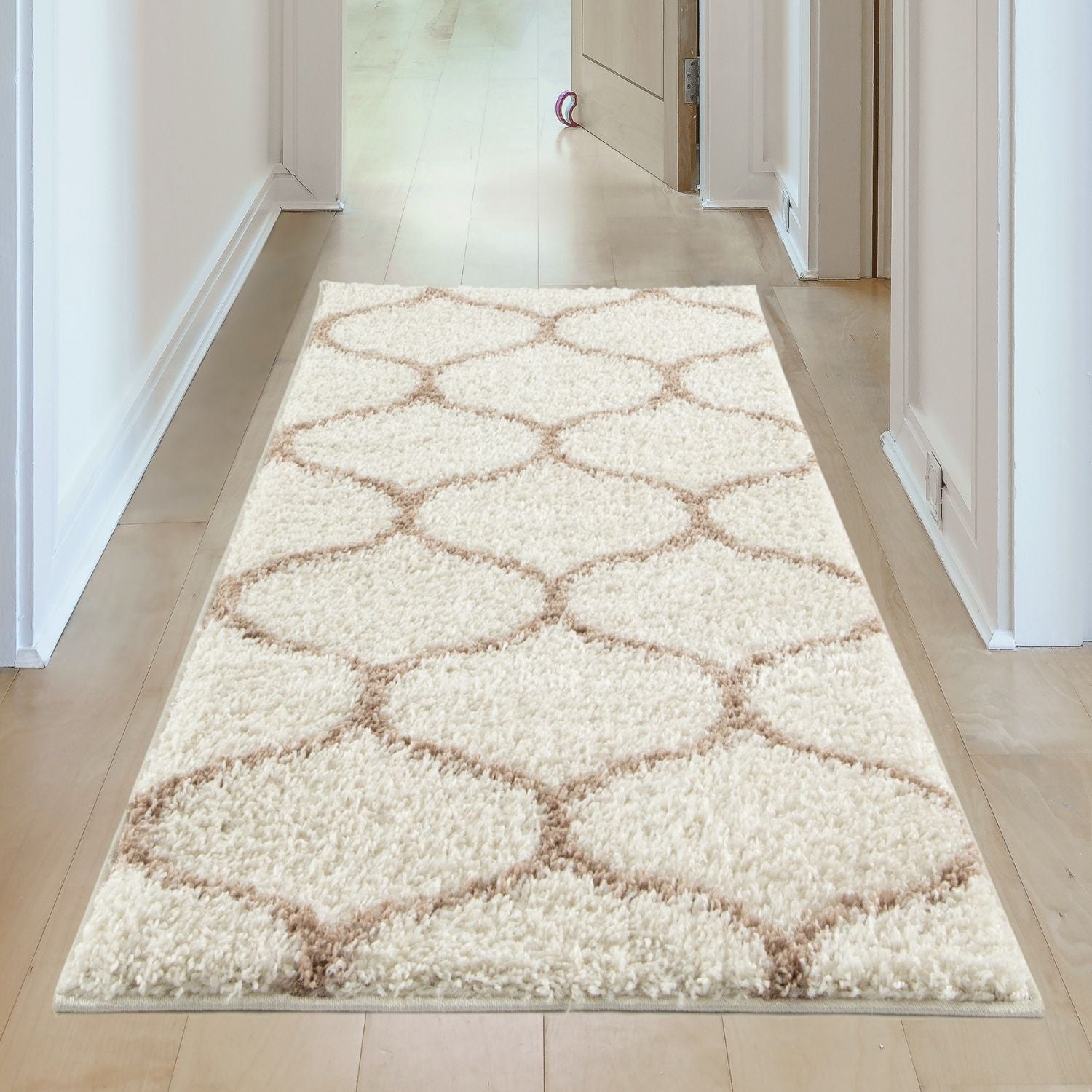 Moroccan Ivory Shaggy Rug | 630