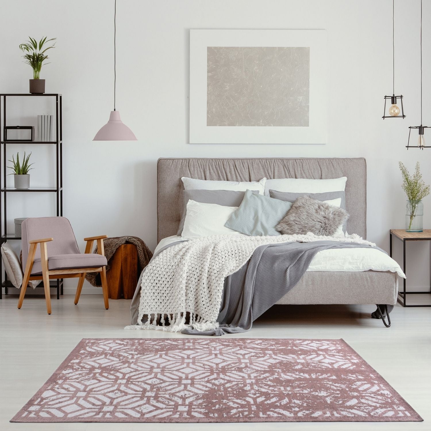 Washable Rug Carina Pink | 6933