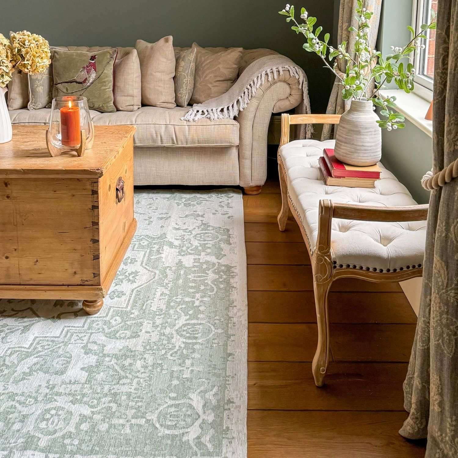 Washable Rug Carina Green | 6961