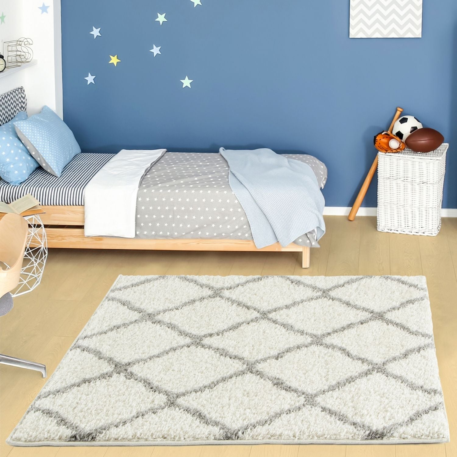 Moroccan Ivory Shaggy Rug | 700