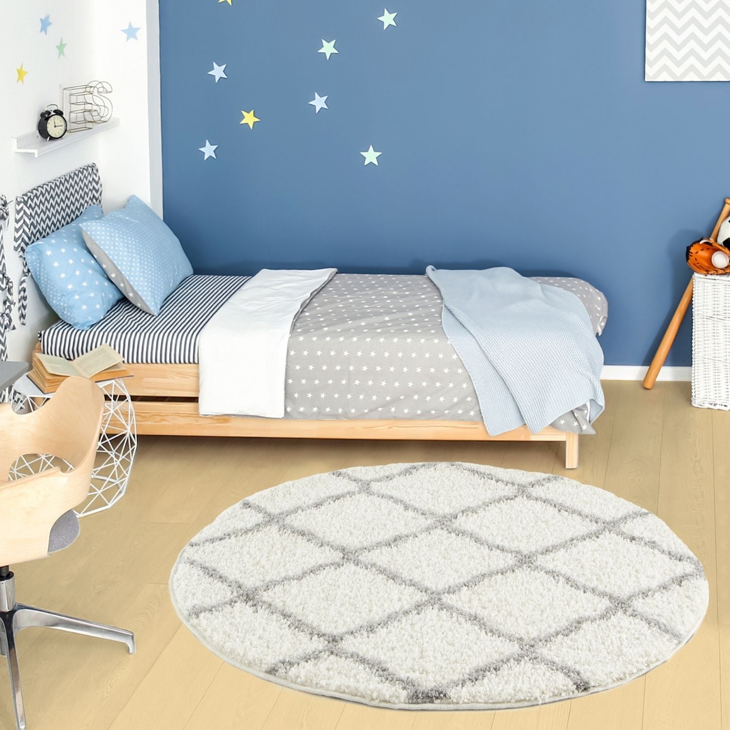 Moroccan Ivory Shaggy Rug | 700