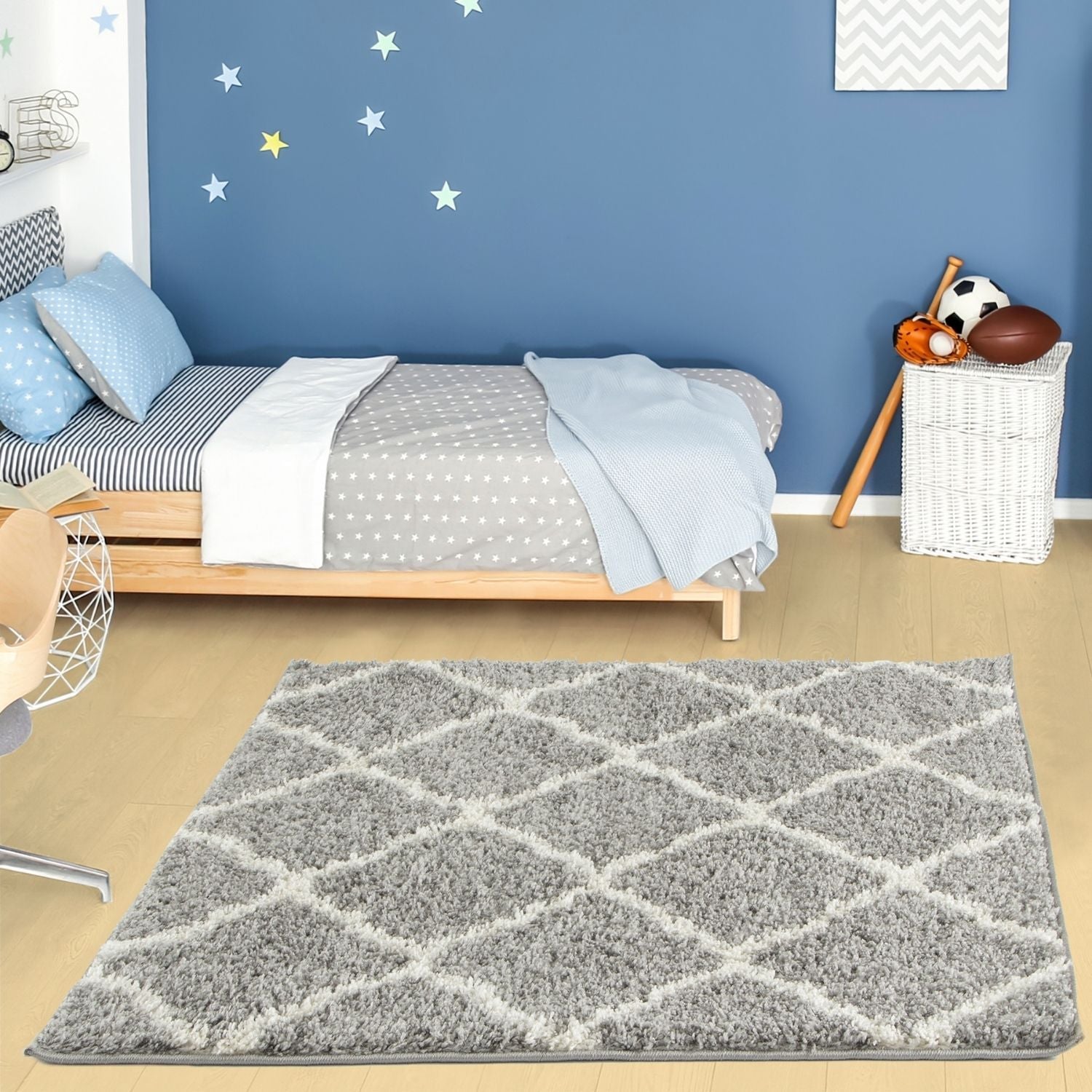 Moroccan Grey Shaggy Rug | 710
