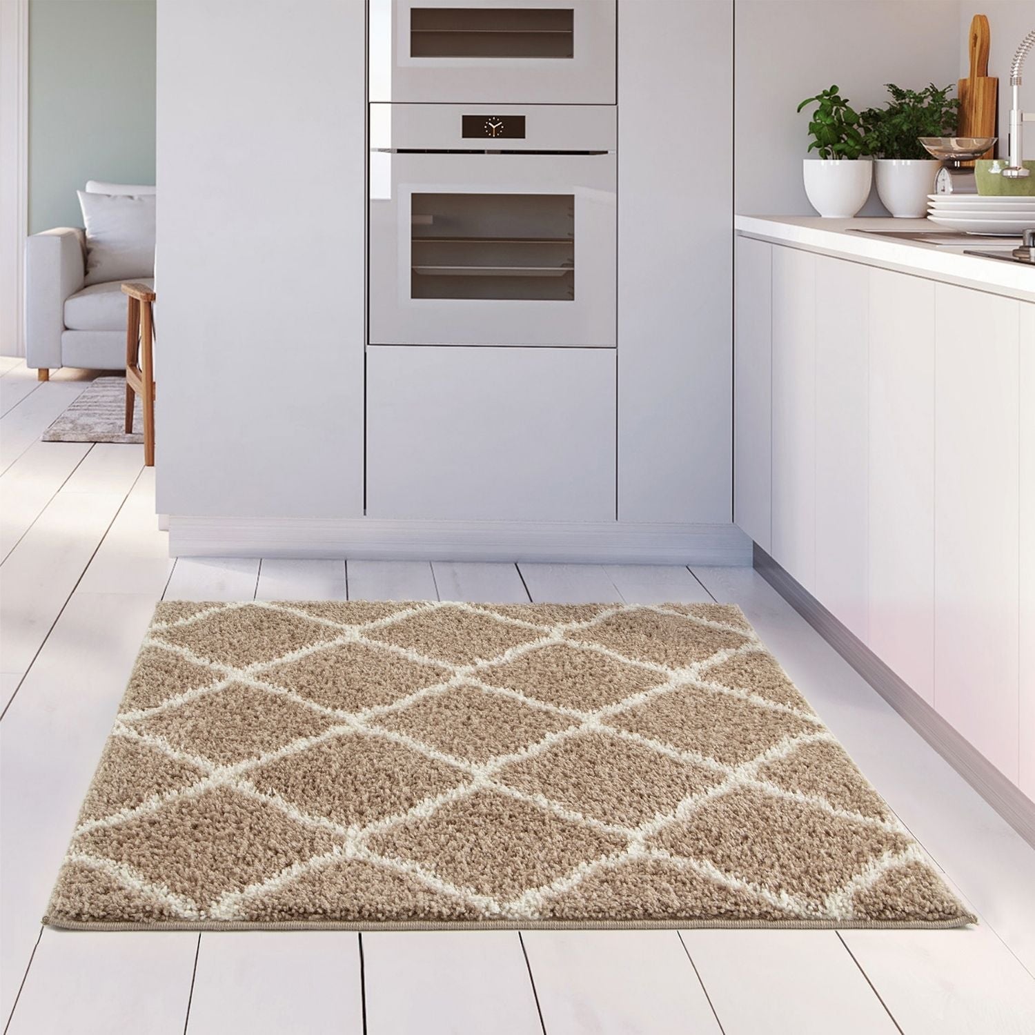 Moroccan Beige Shaggy Rug | 720