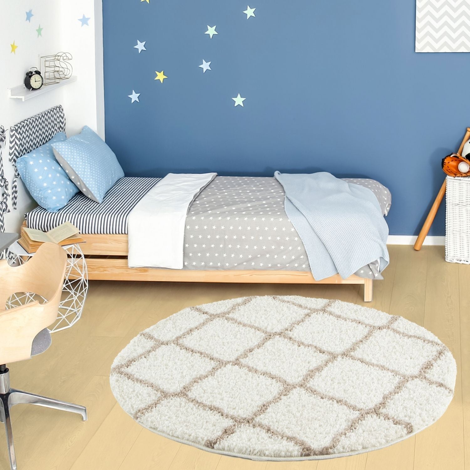 Moroccan Ivory Shaggy Rug | 730