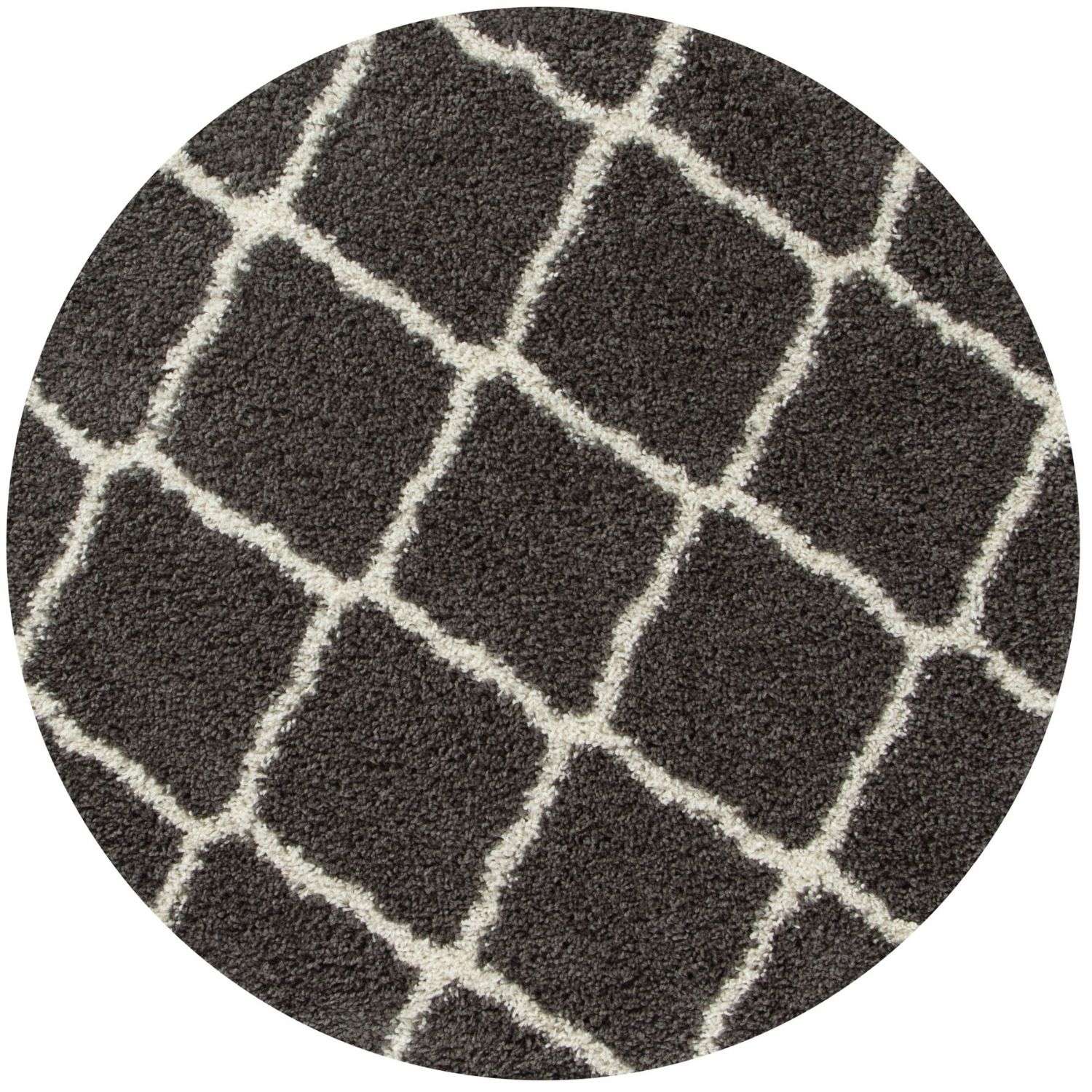 Moroccan Dark Grey Shaggy Rug | 740