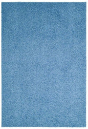 Fiji Sky Blue Washable Solid Shaggy Rug