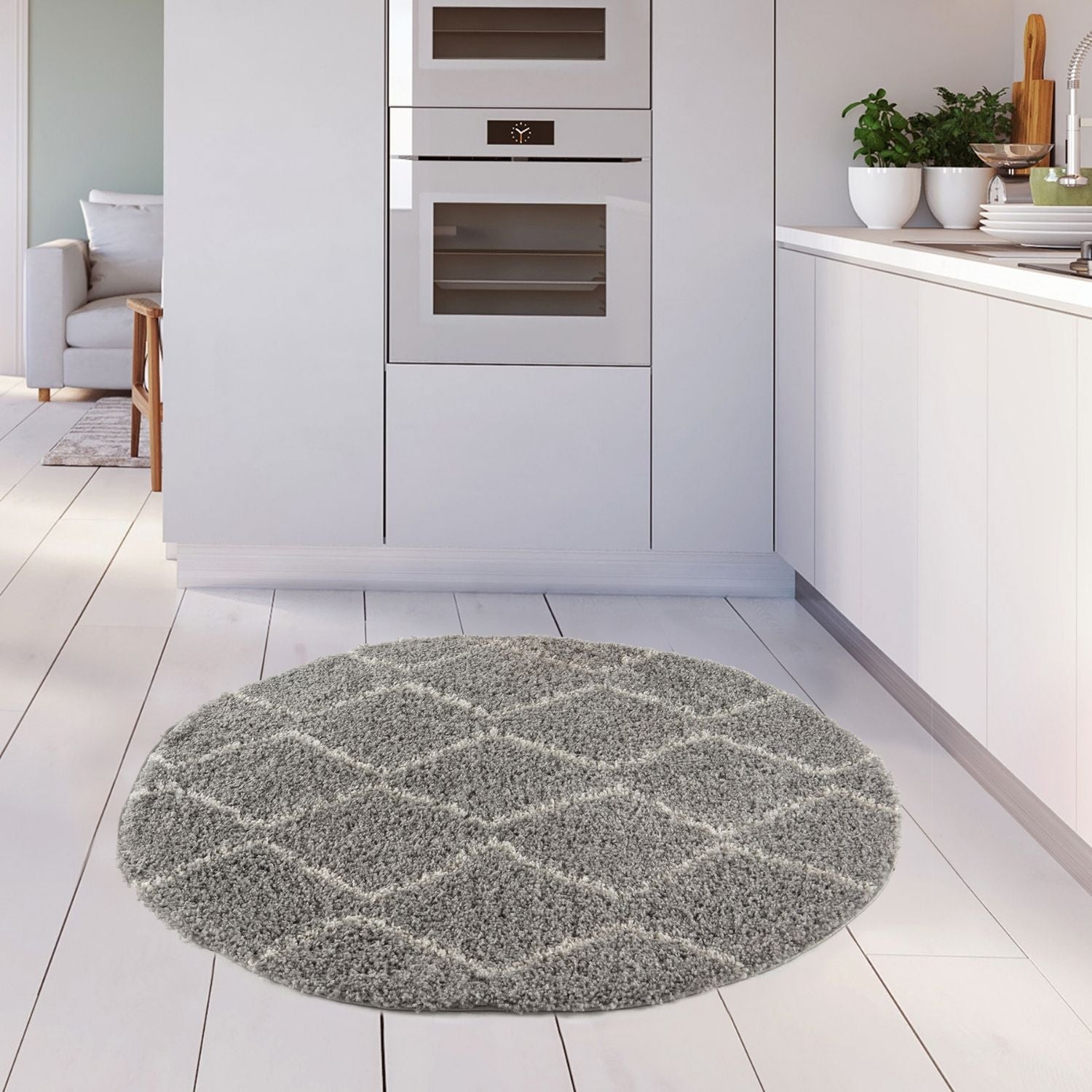 Moroccan Grey Shaggy Rug | 810
