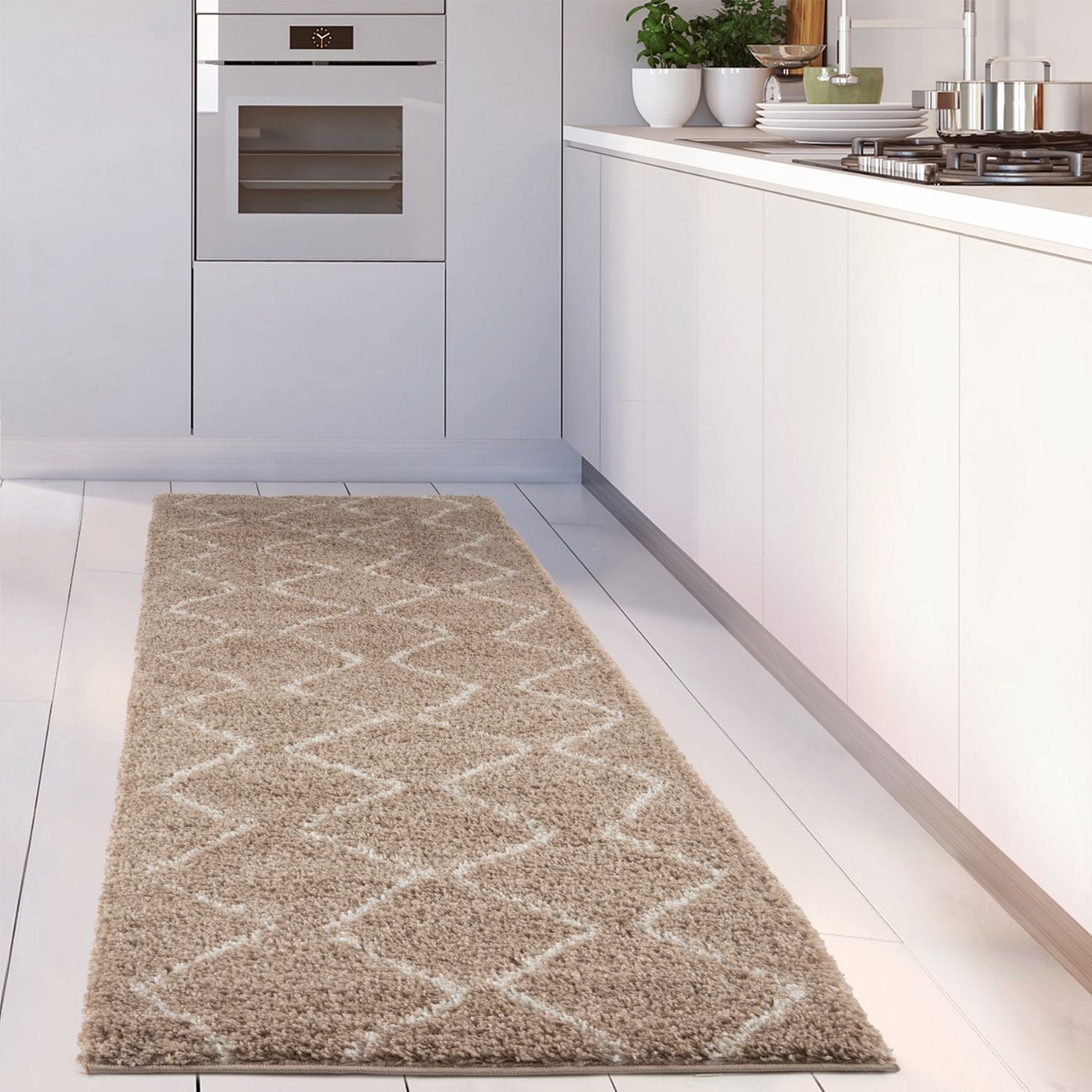 Moroccan Beige Shaggy Rug | 820