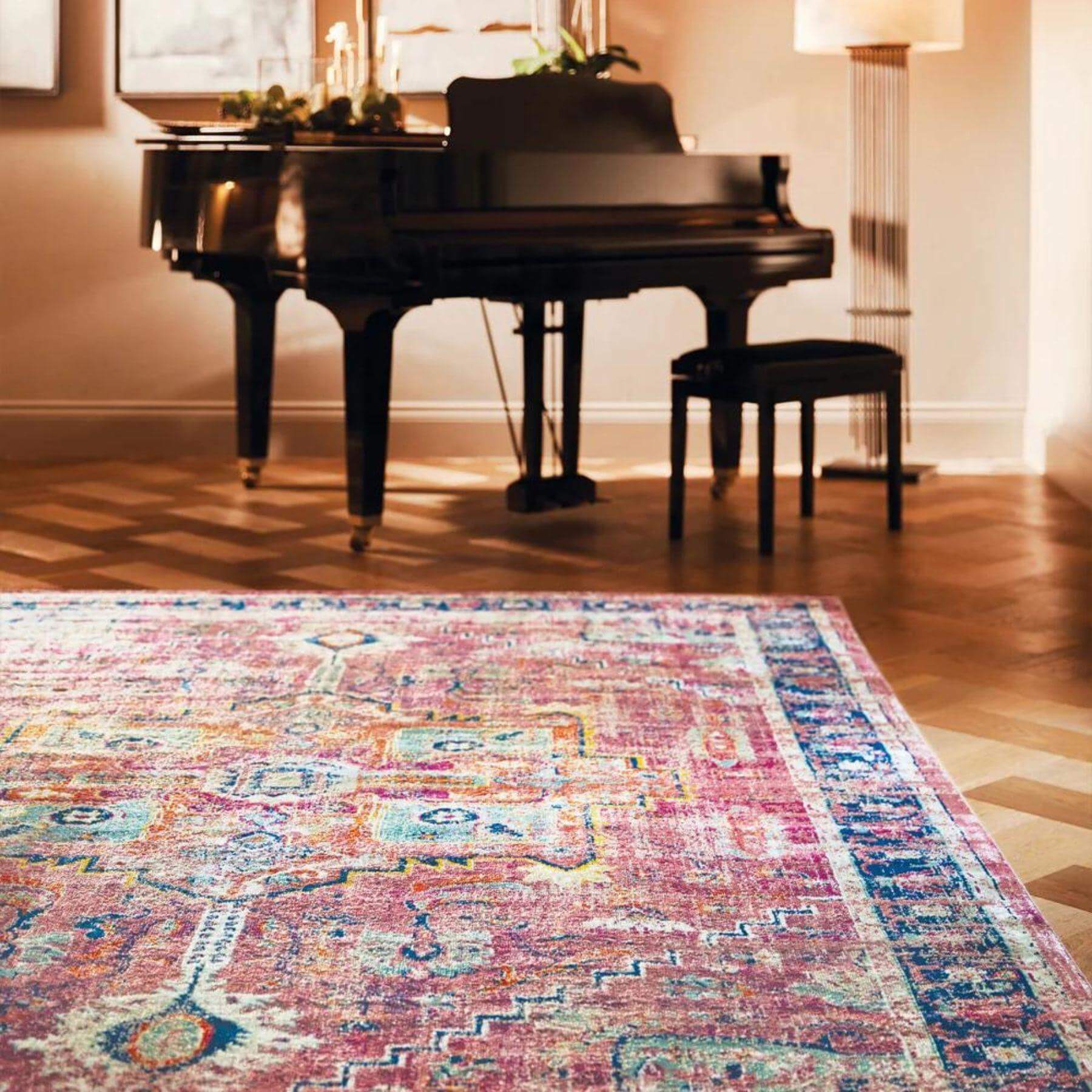 Granada Multicolour Vintage Rug | Ruby
