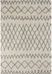 Moroccan Ivory Grey Shaggy Rug | 900