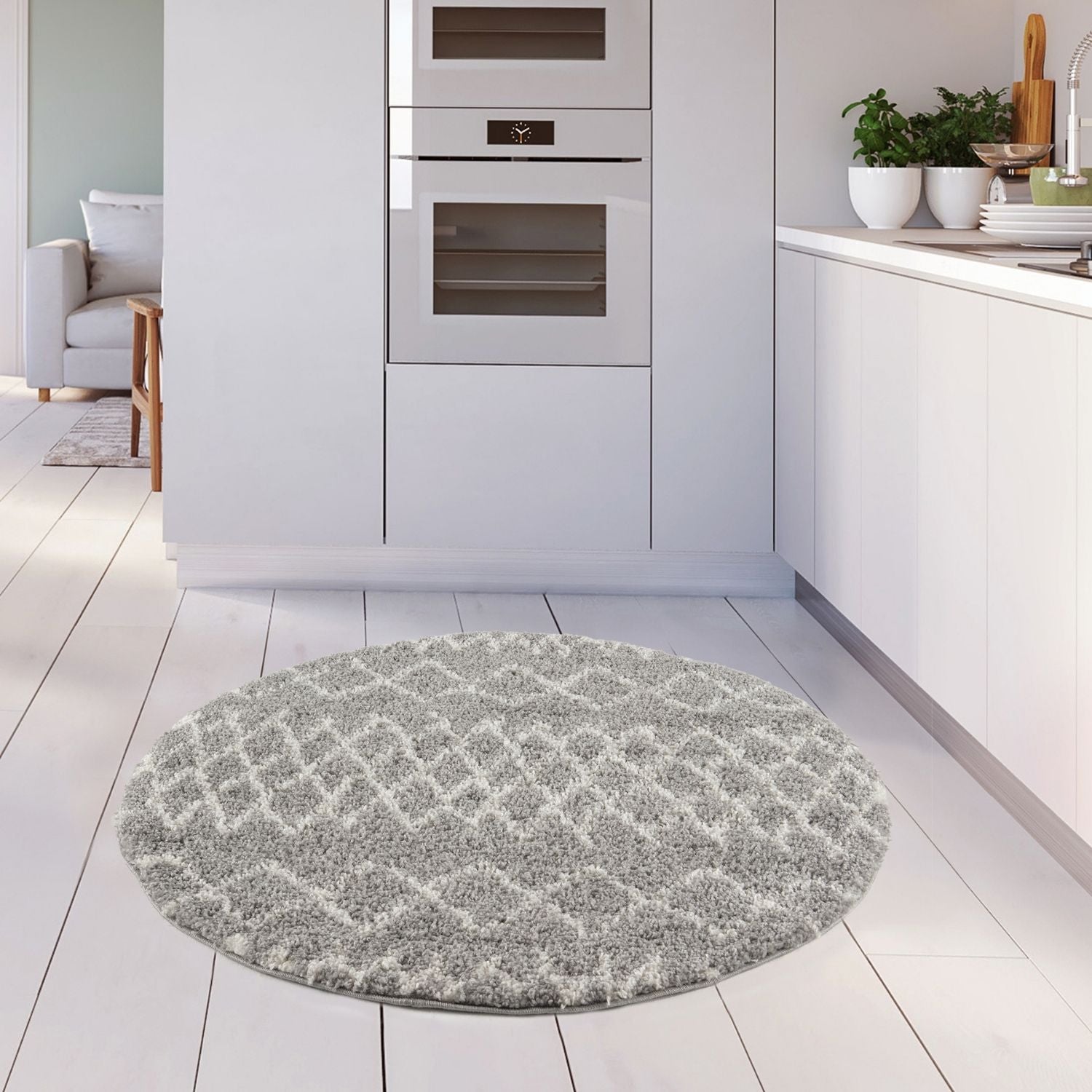 Moroccan Grey Shaggy Rug | 910