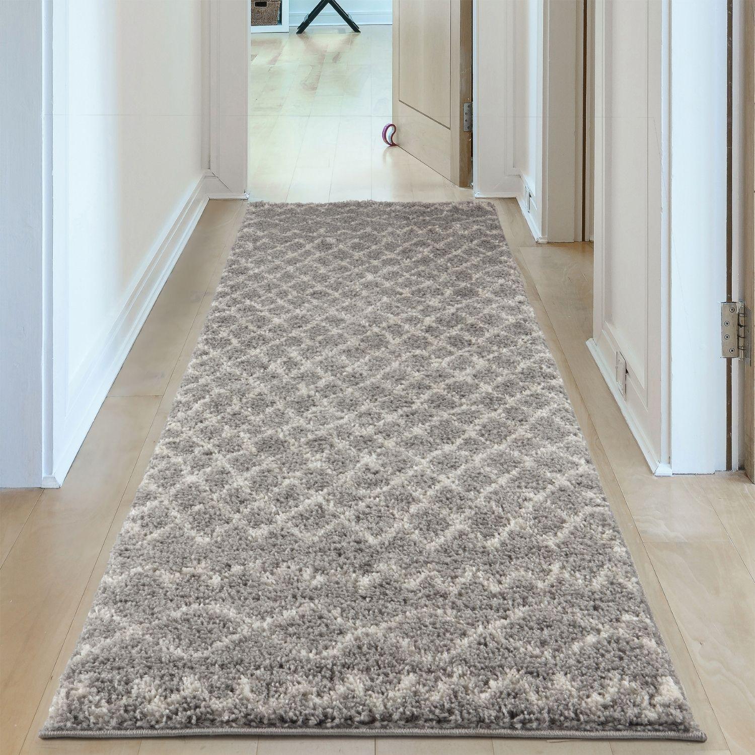 Moroccan Grey Shaggy Rug | 910