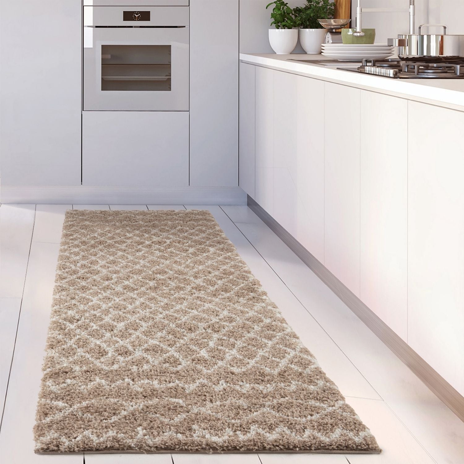 Moroccan Beige Shaggy Rug | 920