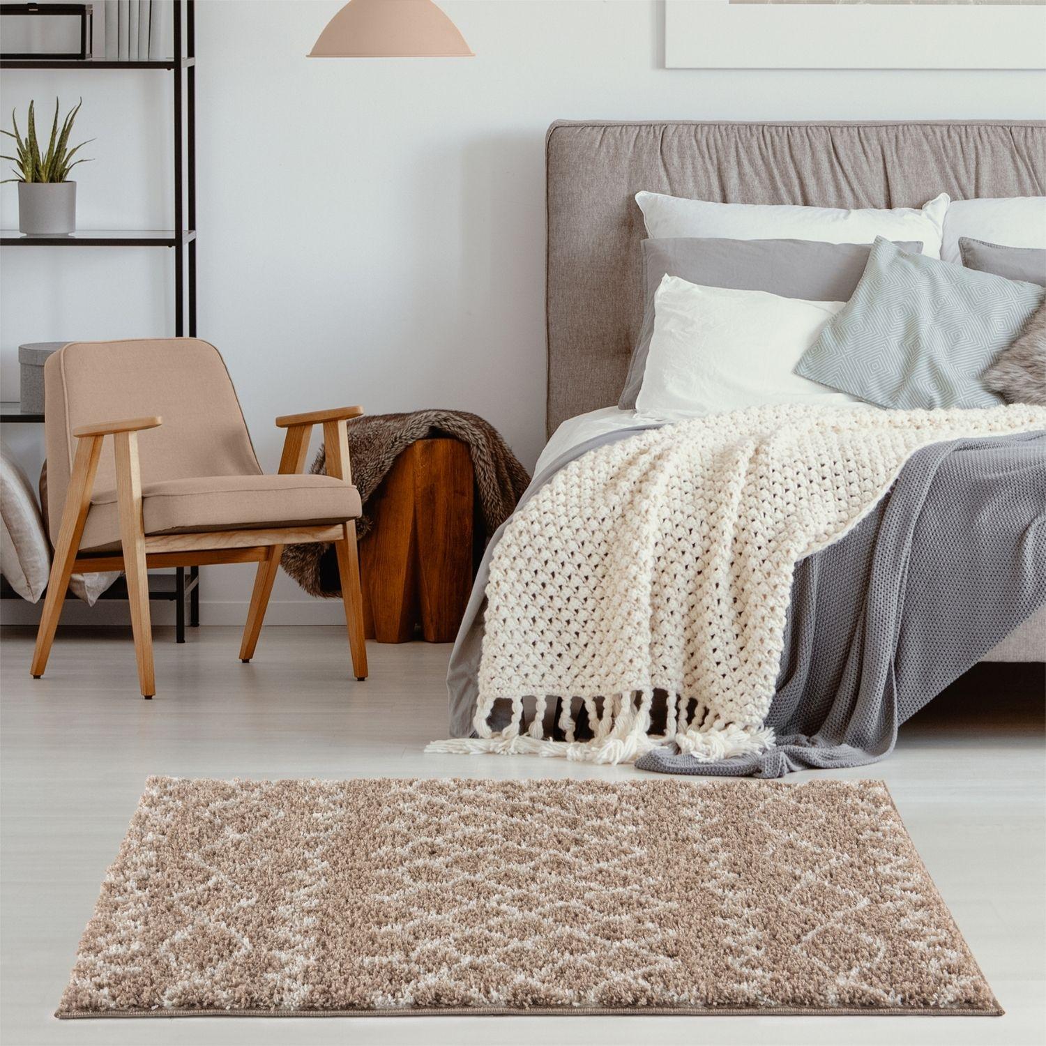 Moroccan Beige Shaggy Rug | 920