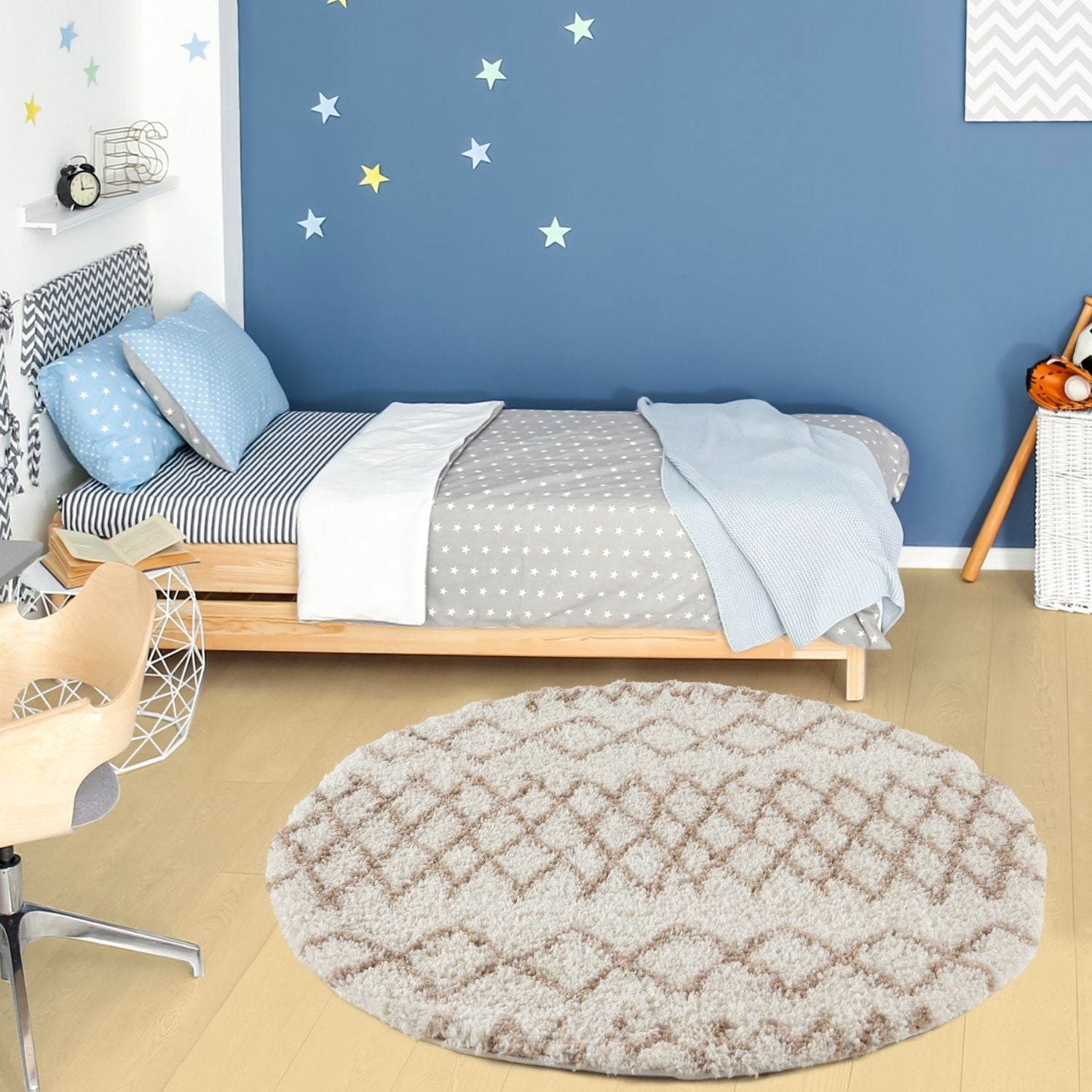 Moroccan Ivory Beige Shaggy Rug | 930