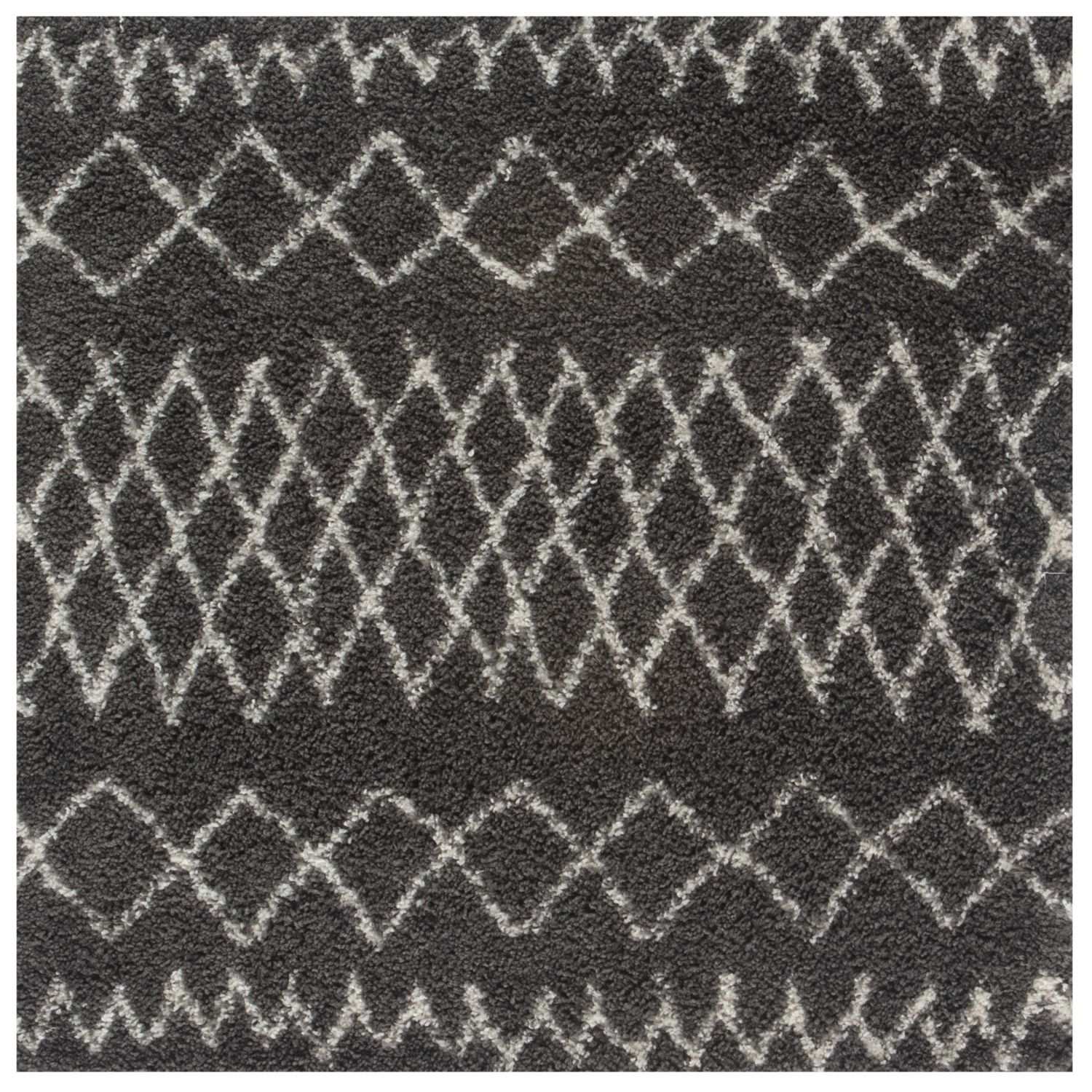 Moroccan Dark Grey Shaggy Rug | 940