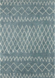 Moroccan Duck Egg Blue Shaggy Rug | 950
