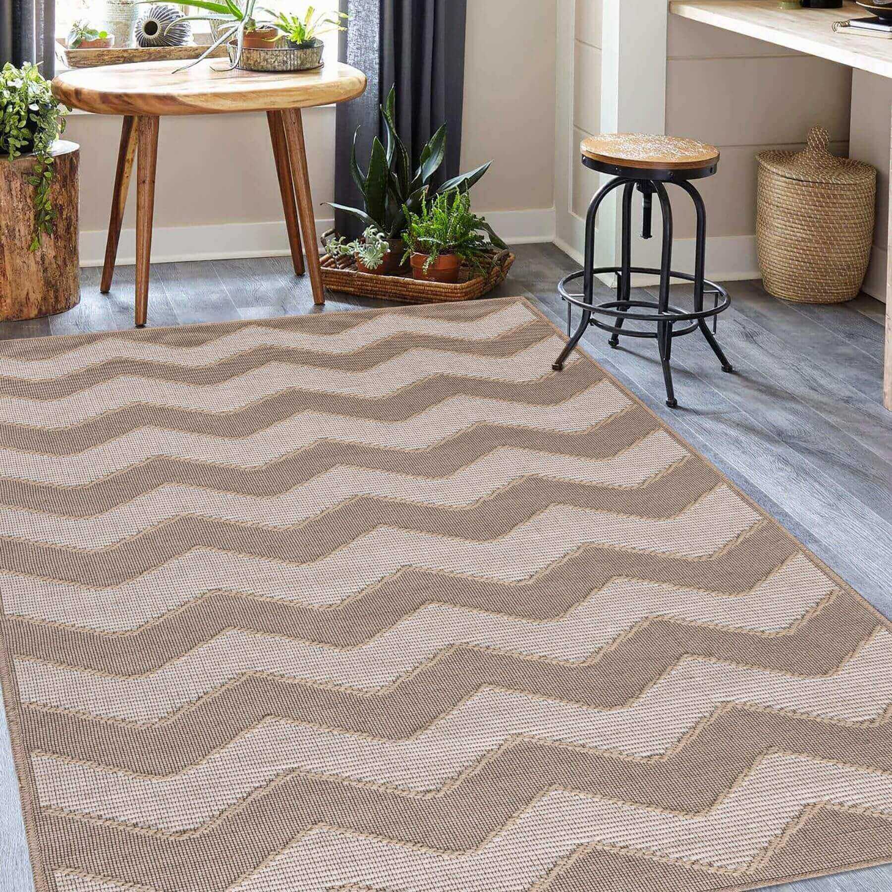 Beige Jute Looking Washable Rugs