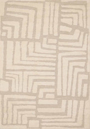 Ava Pave Wave Illusion Rug – Cream Abstract