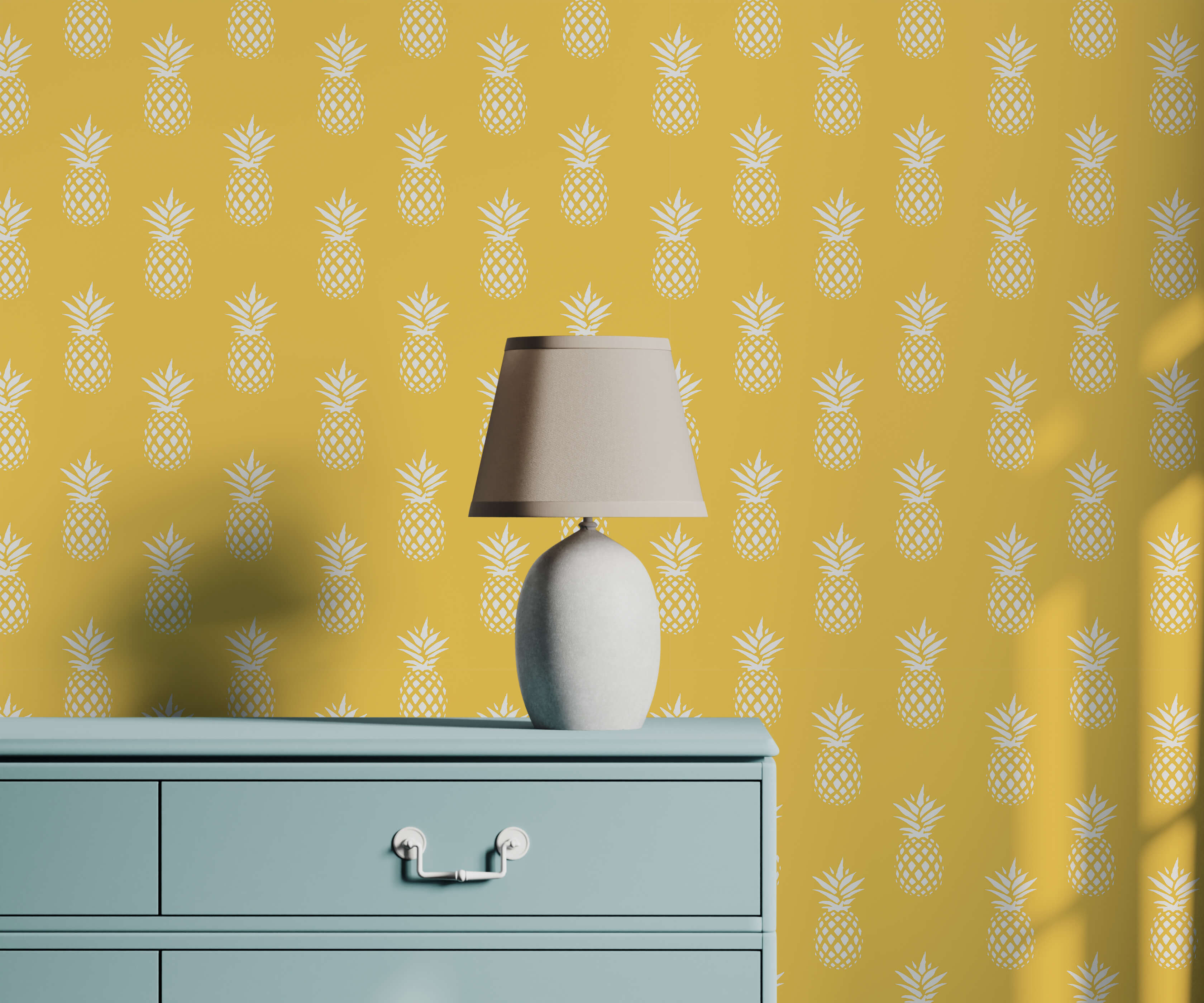 Bobbi Beck Bahama Pineapple Luxury Wallpaper