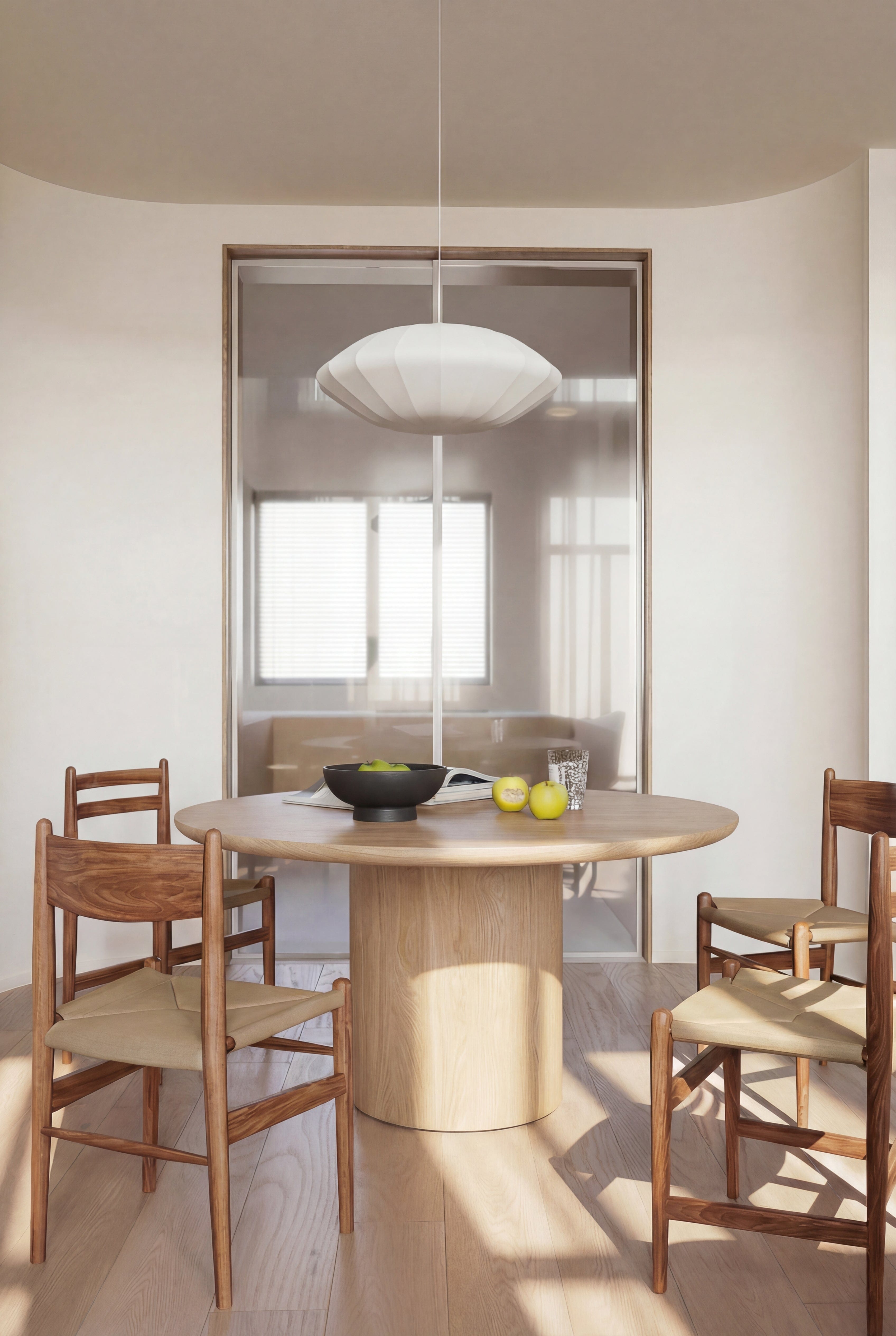 Berwick Dining Table - Single Pedestal - Ash Oak