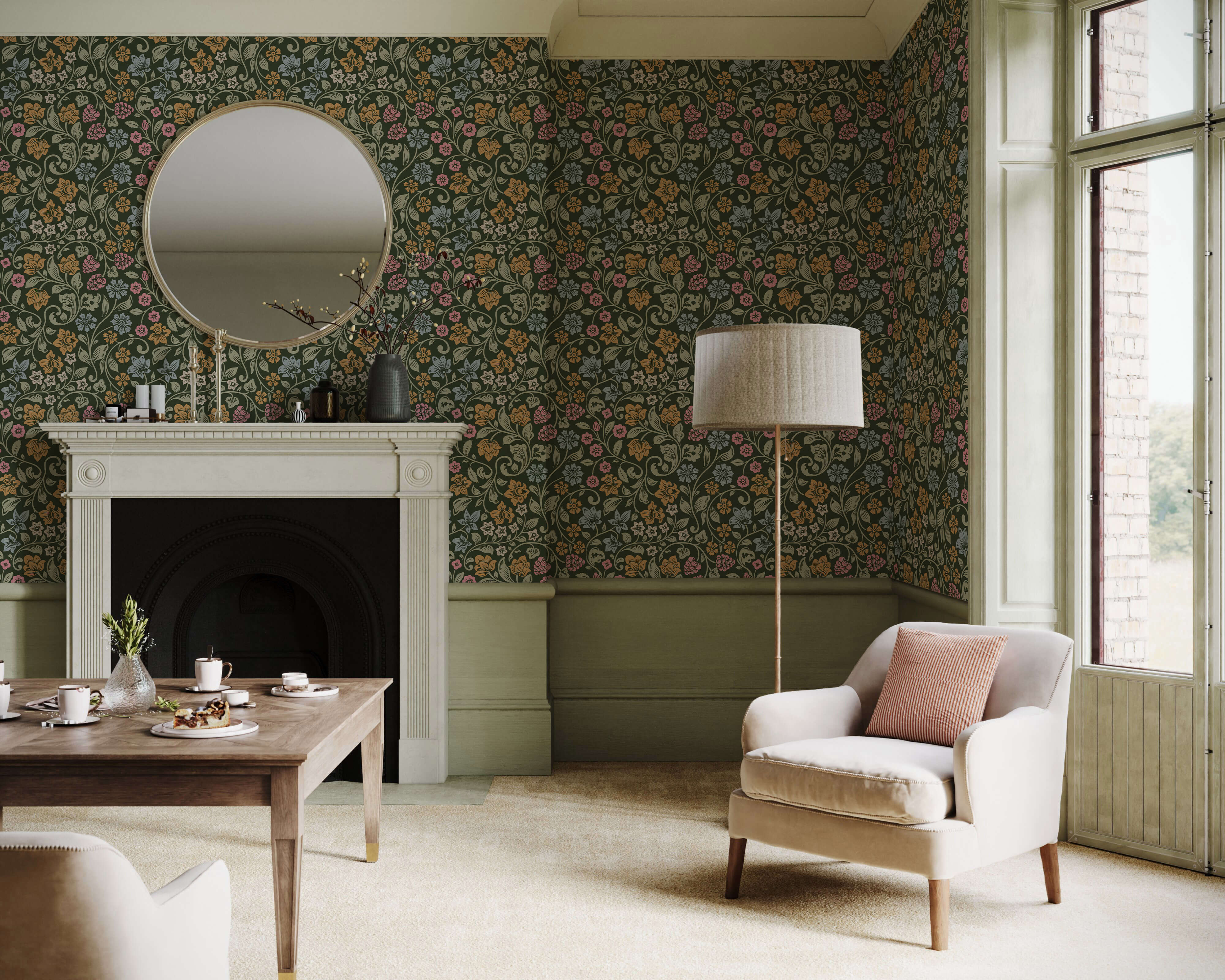 Bobbi Beck Billie Floral Luxury Wallpaper