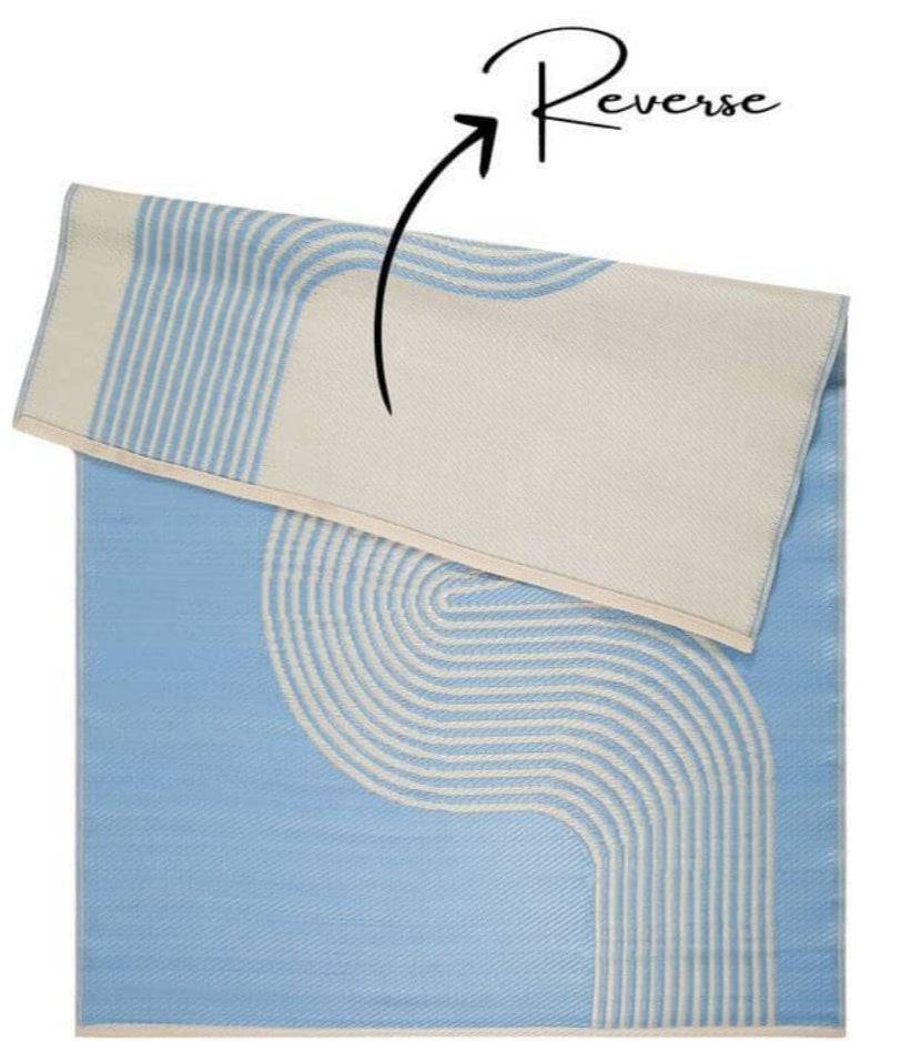 Urban Outdoor Rug Blue & Beige | 1010