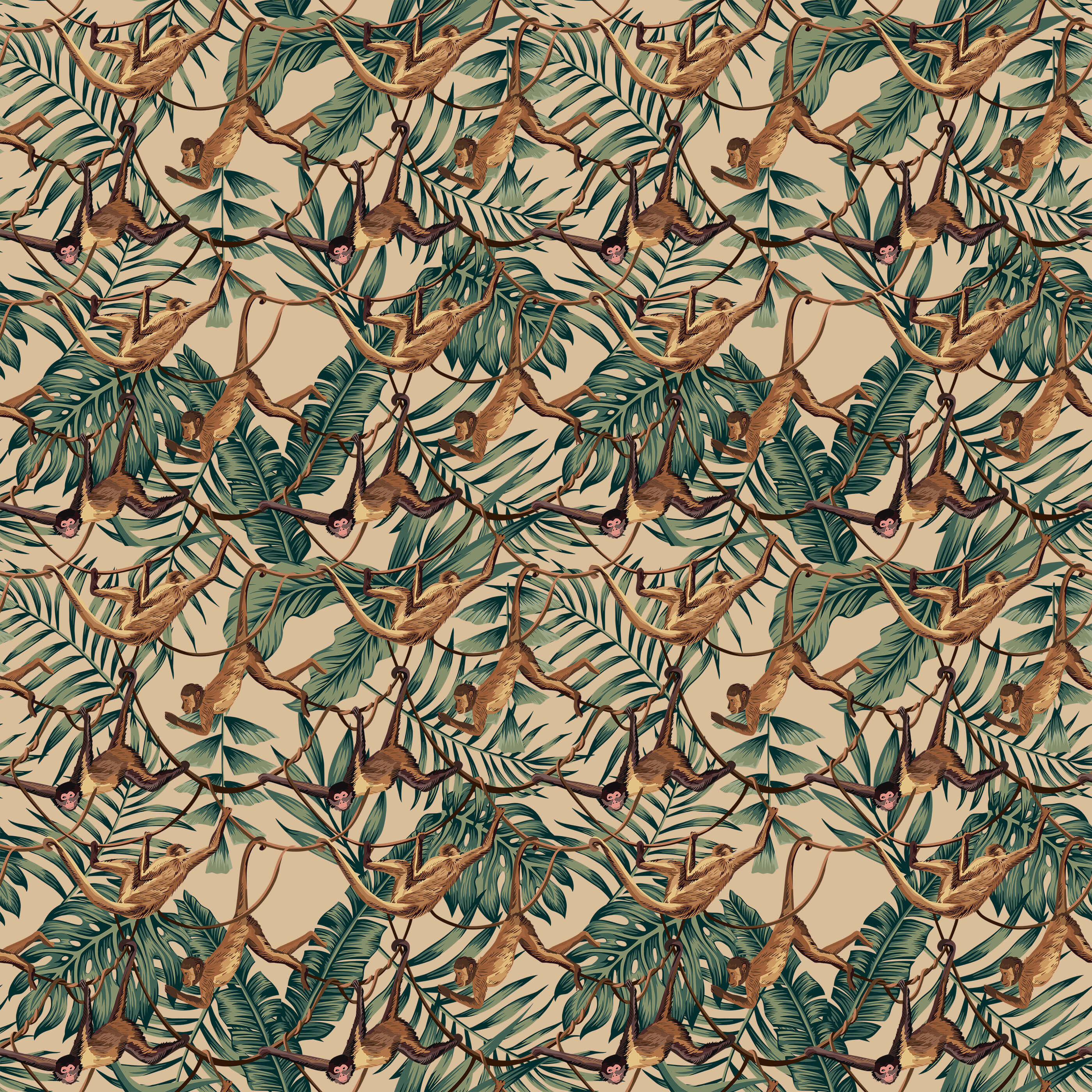 Bobbi Beck Bradley Monkey Luxury Wallpaper