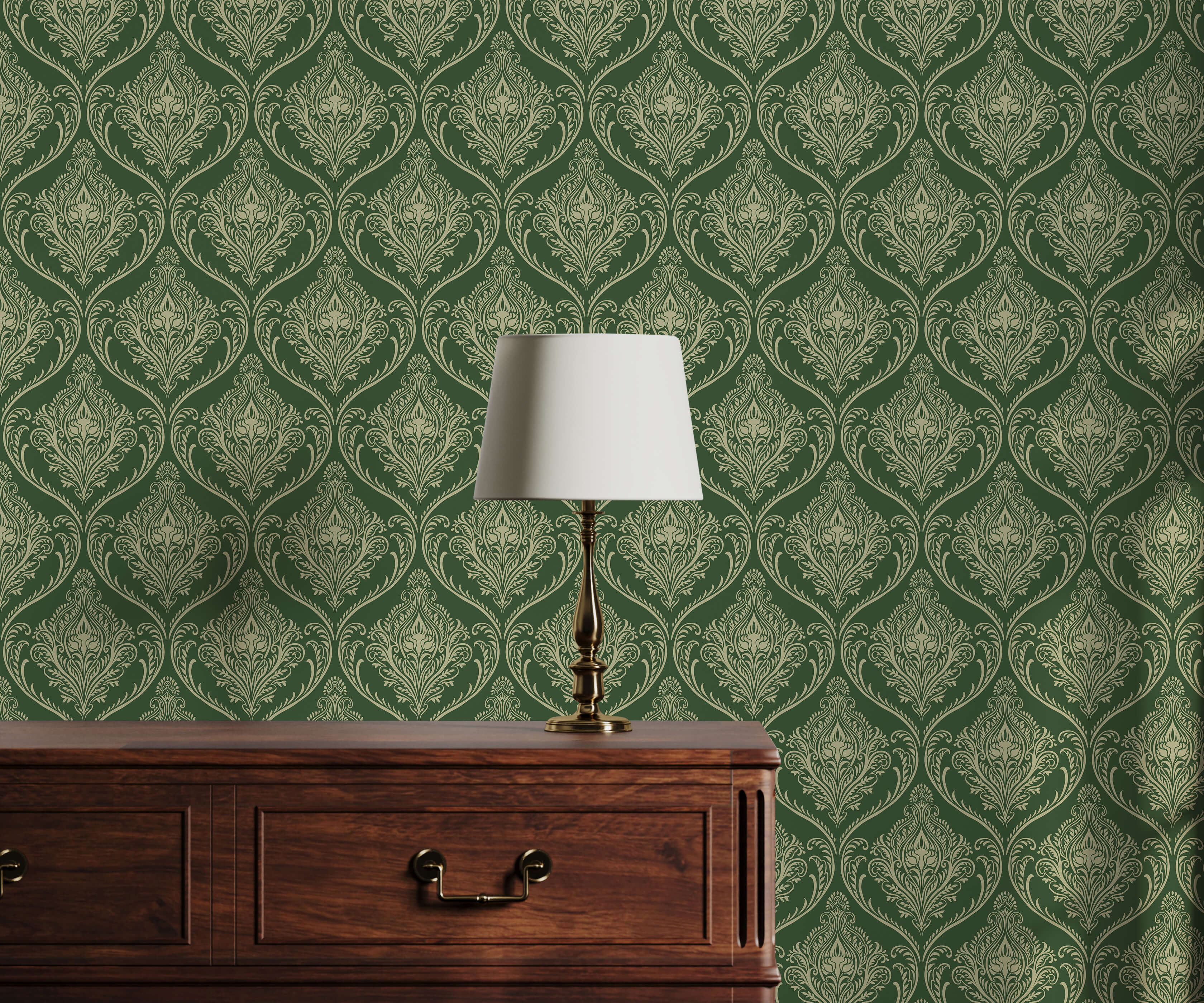 Bobbi Beck Broadhurst Damask Luxury Wallpaper