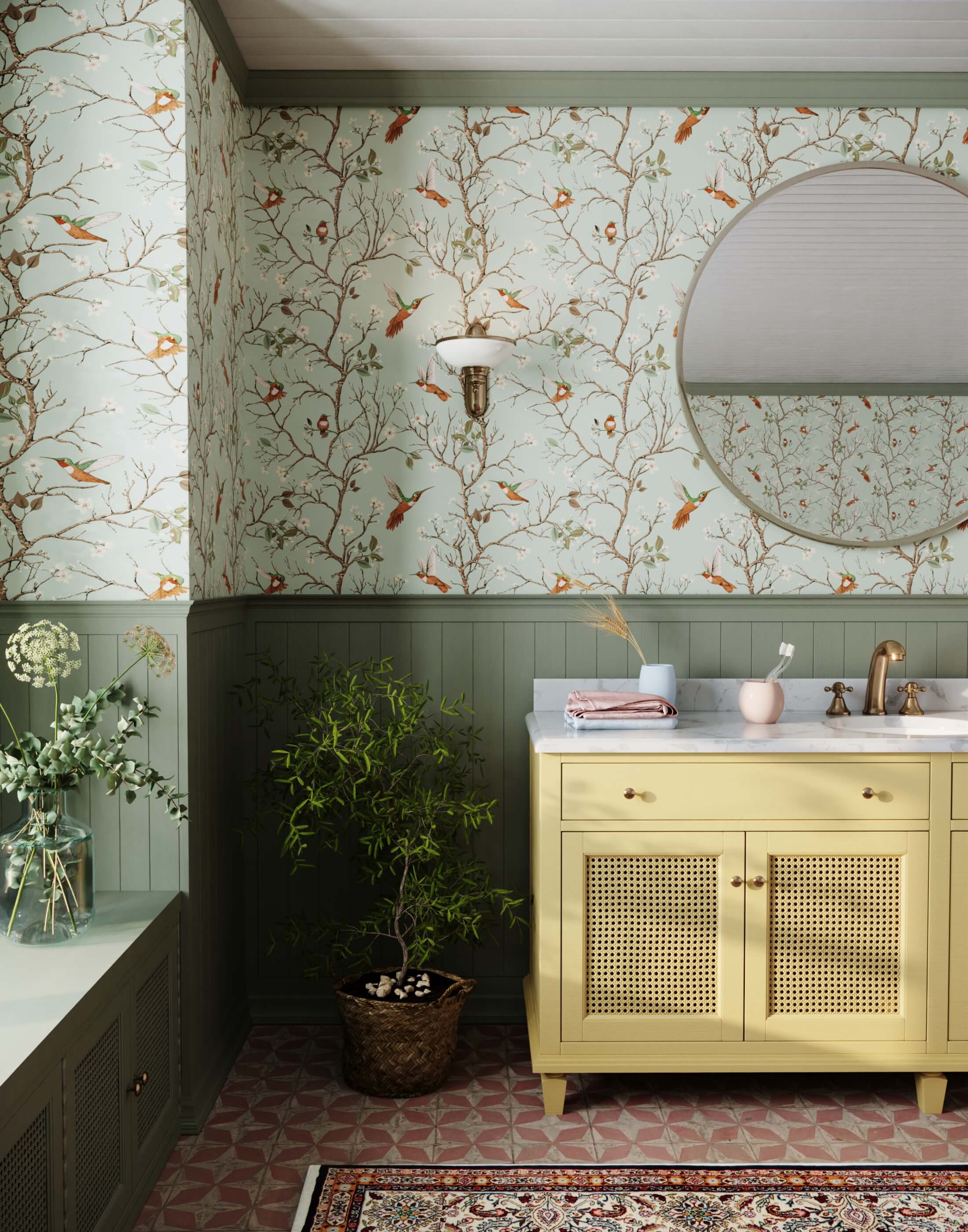 Bobbi Beck Bronte Bird Luxury Wallpaper