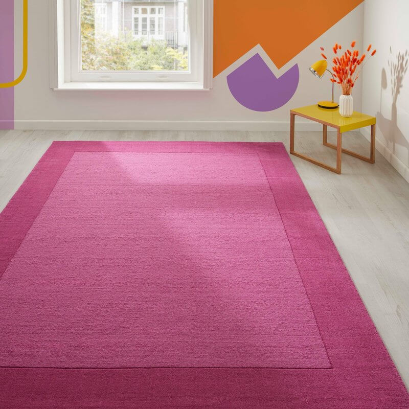 Colours Bordered Rug – Handmade Wool Rug