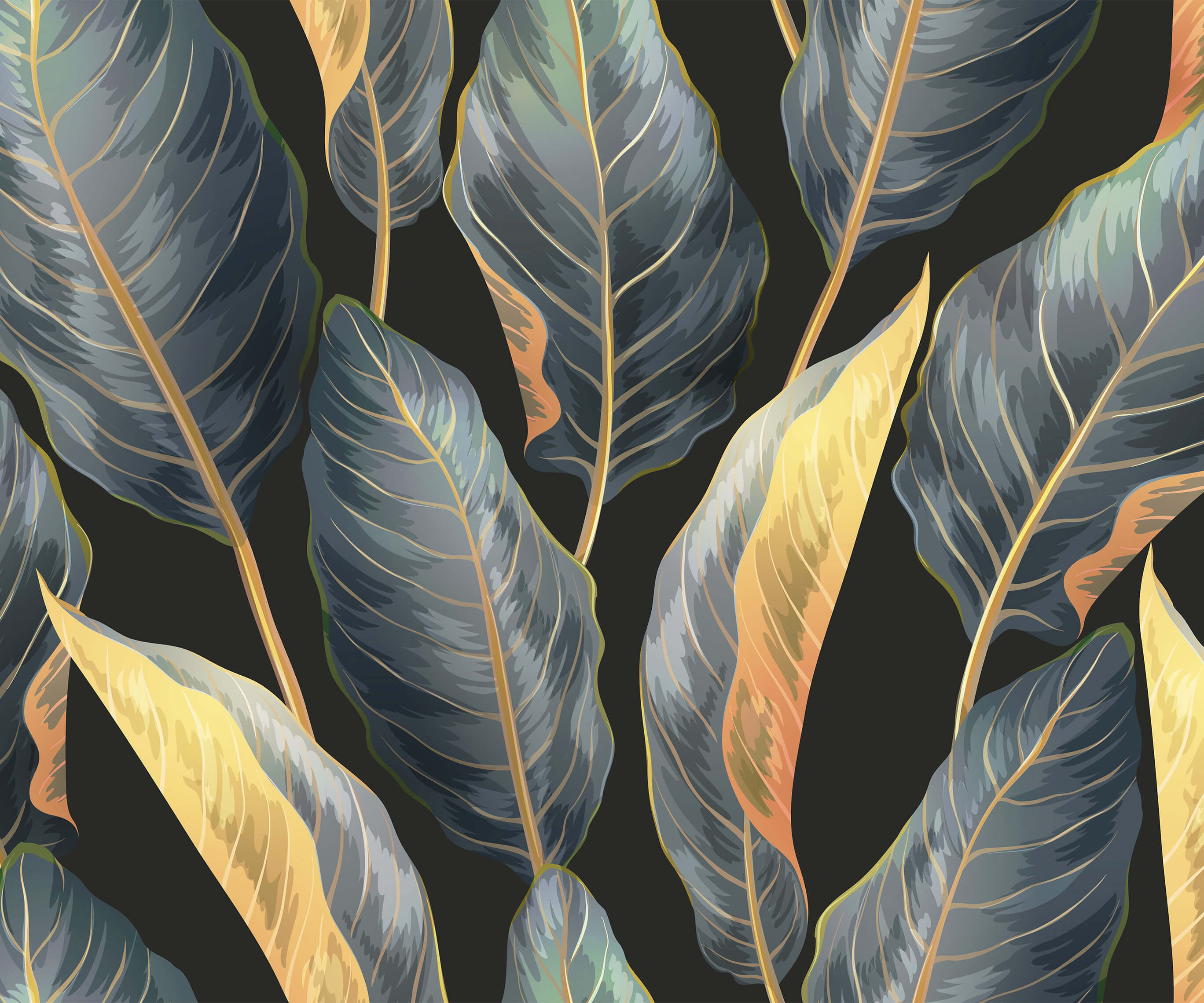 Bobbi Beck Calathea Leaf Luxury Wallpaper