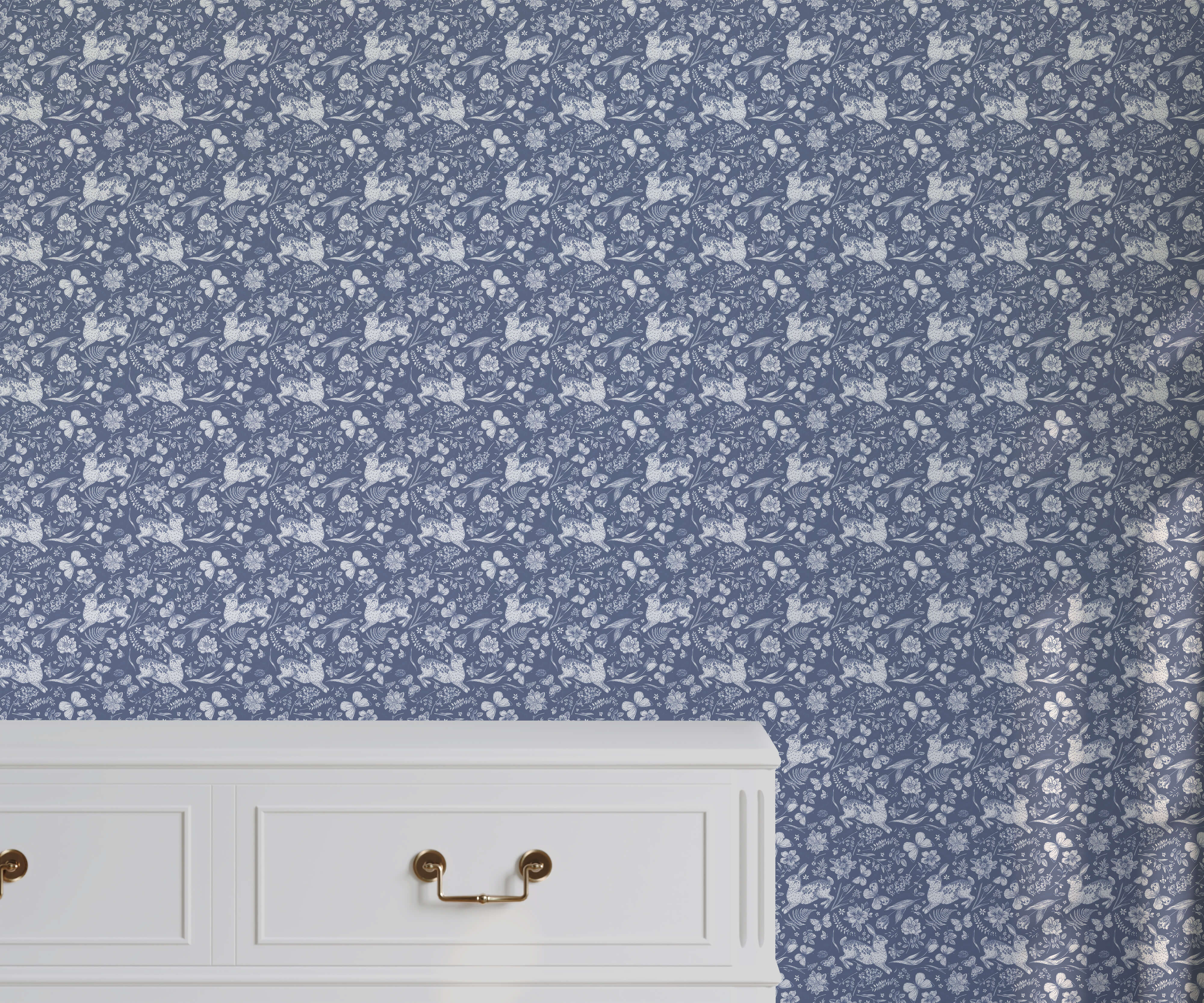 Bobbi Beck Carrington Rabbit Luxury Wallpaper