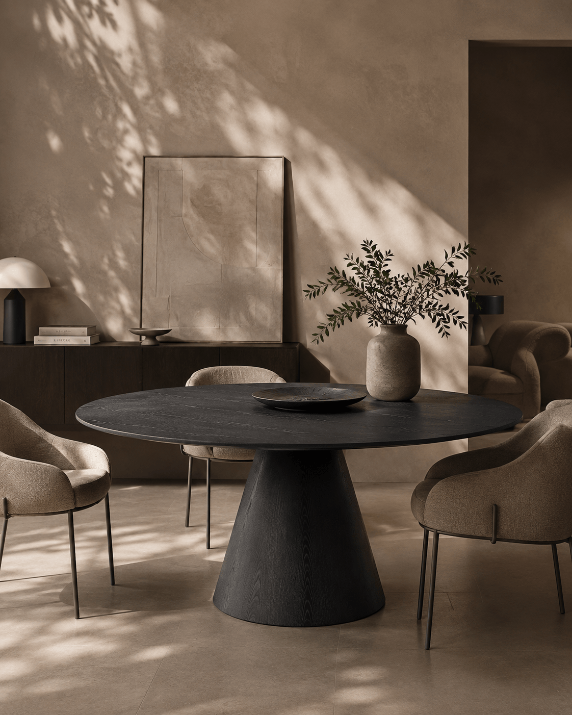 Tavamo 180 Dining Table - Black Oak