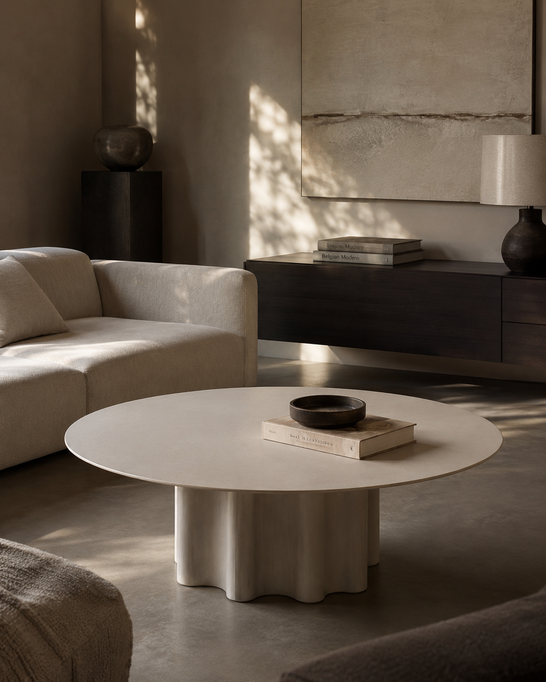 Tommy Franks Moon Coffee Table - Matte Beige