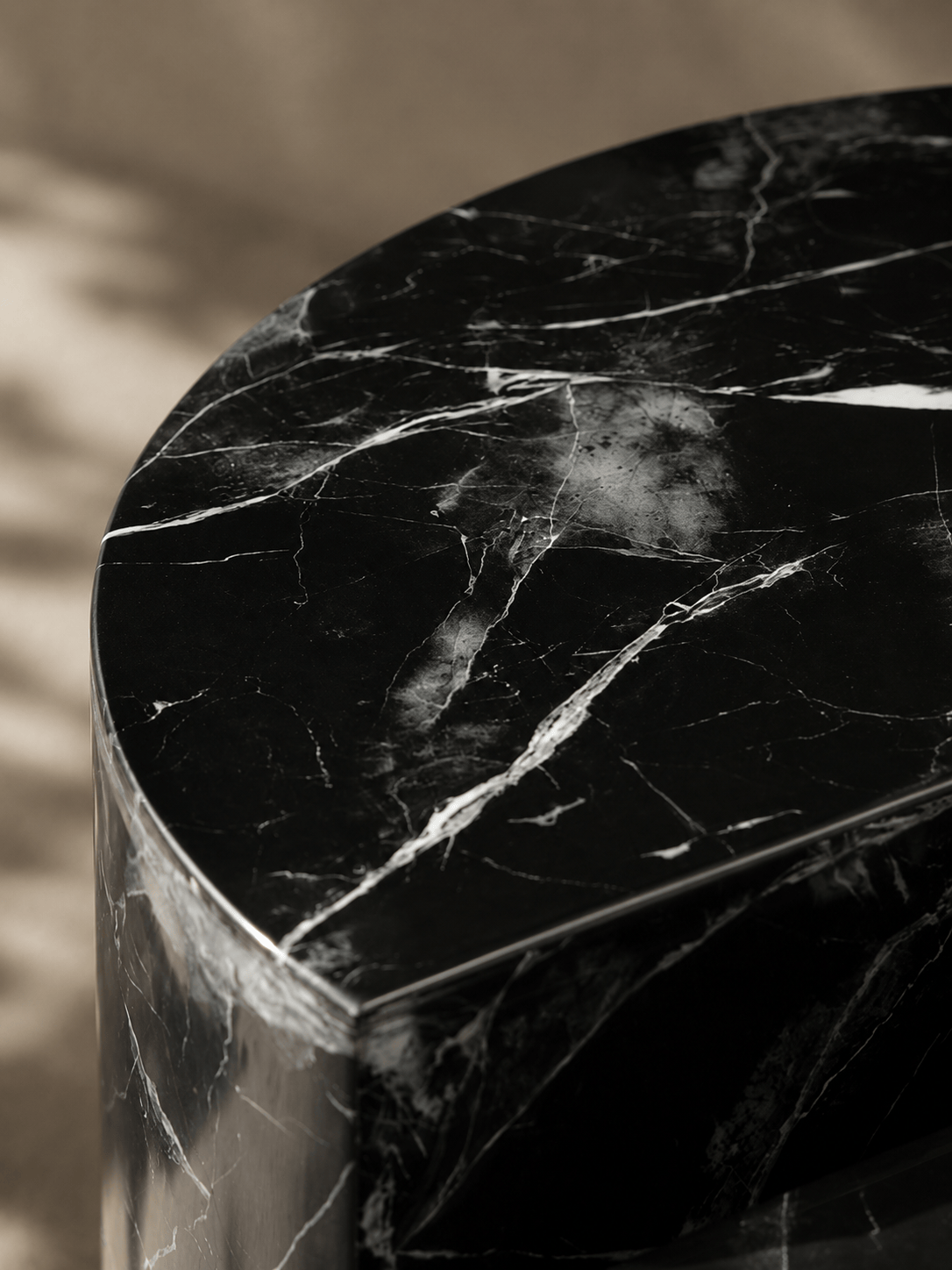 Titan Black Marble 2 Piece Coffee Table