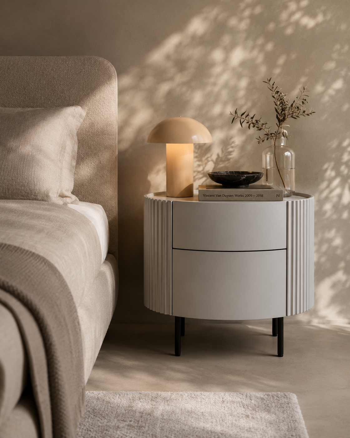 Tommy Franks Lantine Bedside - Light Grey