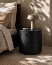 Tommy Franks Sims Bedside Table - Smoak Oak