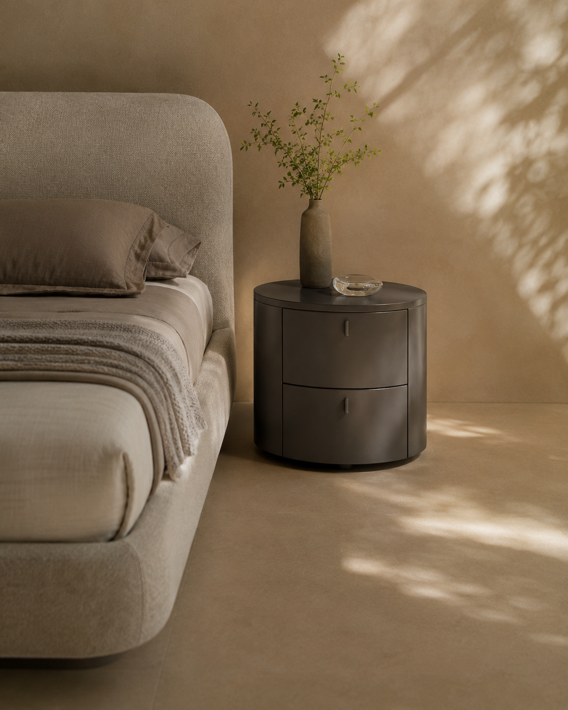 Tommy Franks Sims Bedside Table - Matte Anthracite