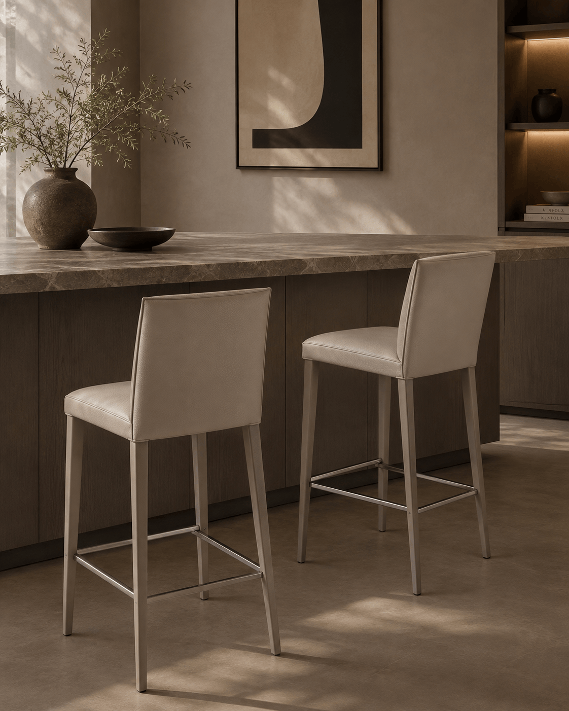 Othello Bar Stool - Concrete Grey